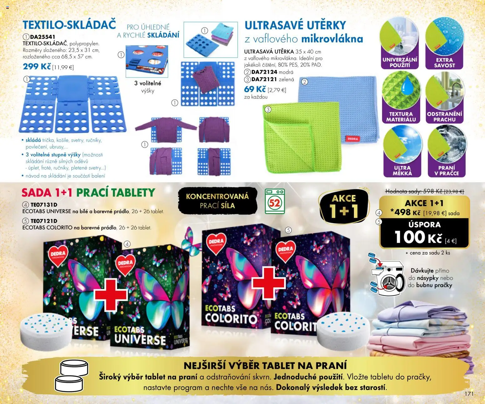 Nové Dedra akcie – leták je platný od 01.11.2025 | Strana: 71 | Produkty: Práčky, Tablet