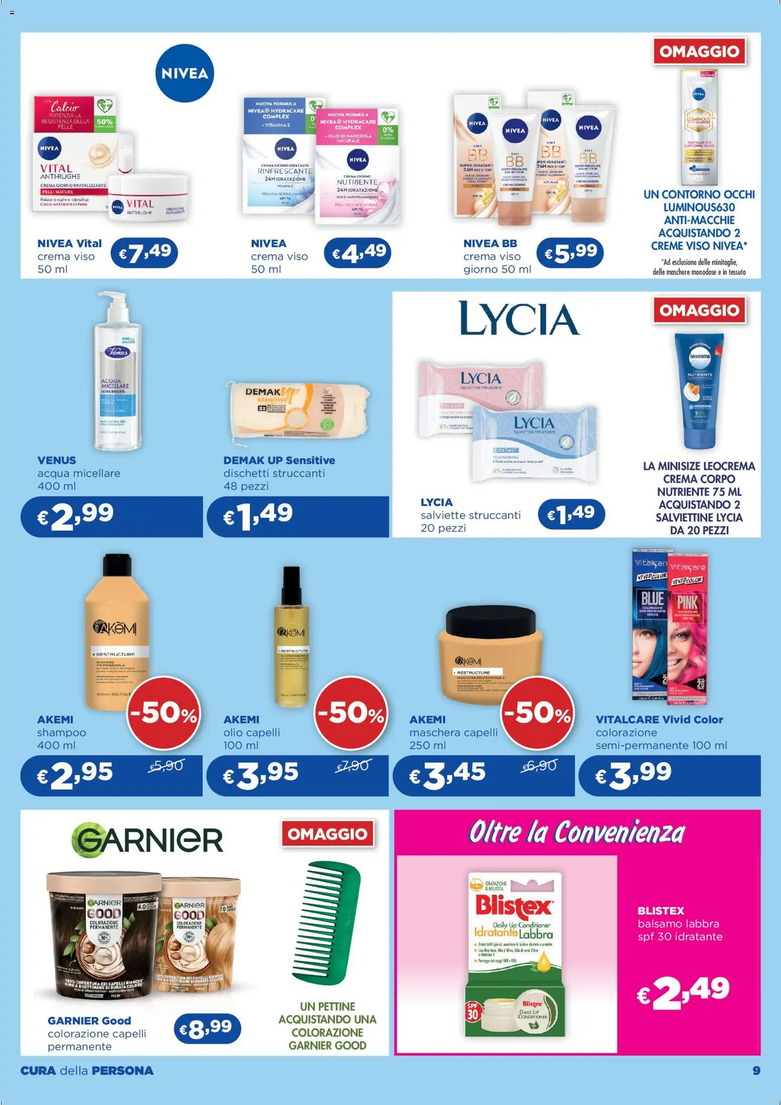 Volantino Acqua e Sapone del 26.02.2026 | Pagina: 9 | Prodotti: Crema, Maschera, Acqua, Olio