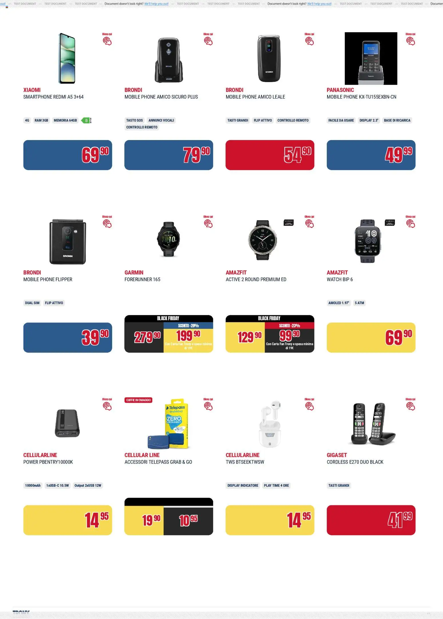 Volantino Trony del 24.11.2025 | Pagina: 11 | Prodotti: Mobile, Smartphone, Cuffie, Fan