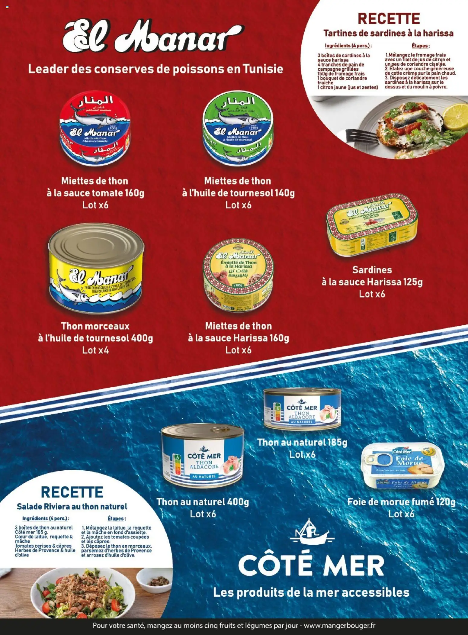 {H1} | Page: 109 | Produits: Thon au naturel, Sardines, Thé, Crème