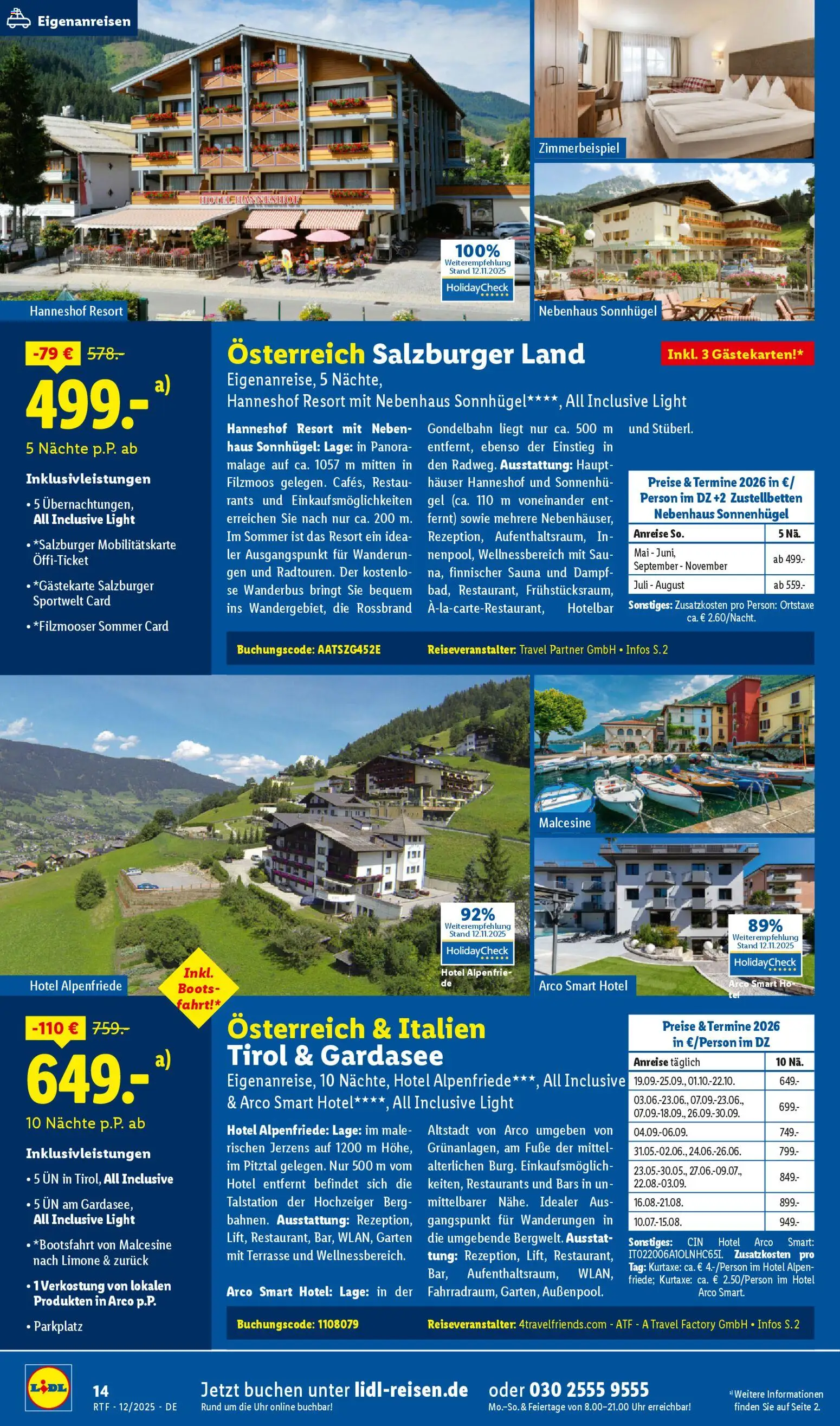 Lidl Reisen Dezember/Januar Reise-Highlights – gültig ab 12.12.2025 | Seite: 14 | Produkte: Uhr