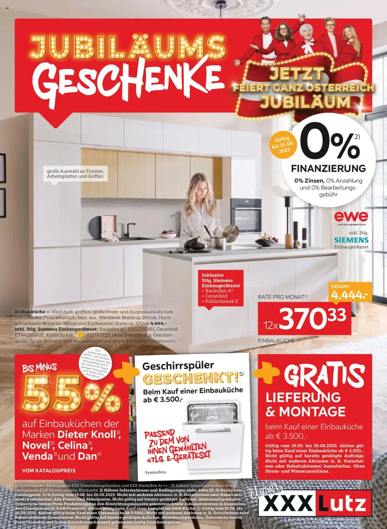 XXXLutz Jubiläumsangebote gültig ab 19.08.2025 | Seite: 13 | Produkte: Kühlschrank, Geschirrspüler