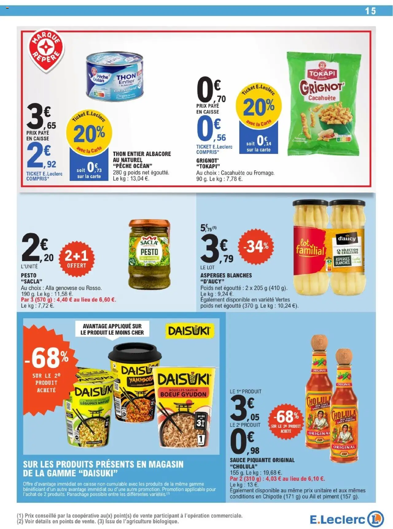  | Page: 15 | Produits: Cacahuète, Pêche, Ail, Pesto