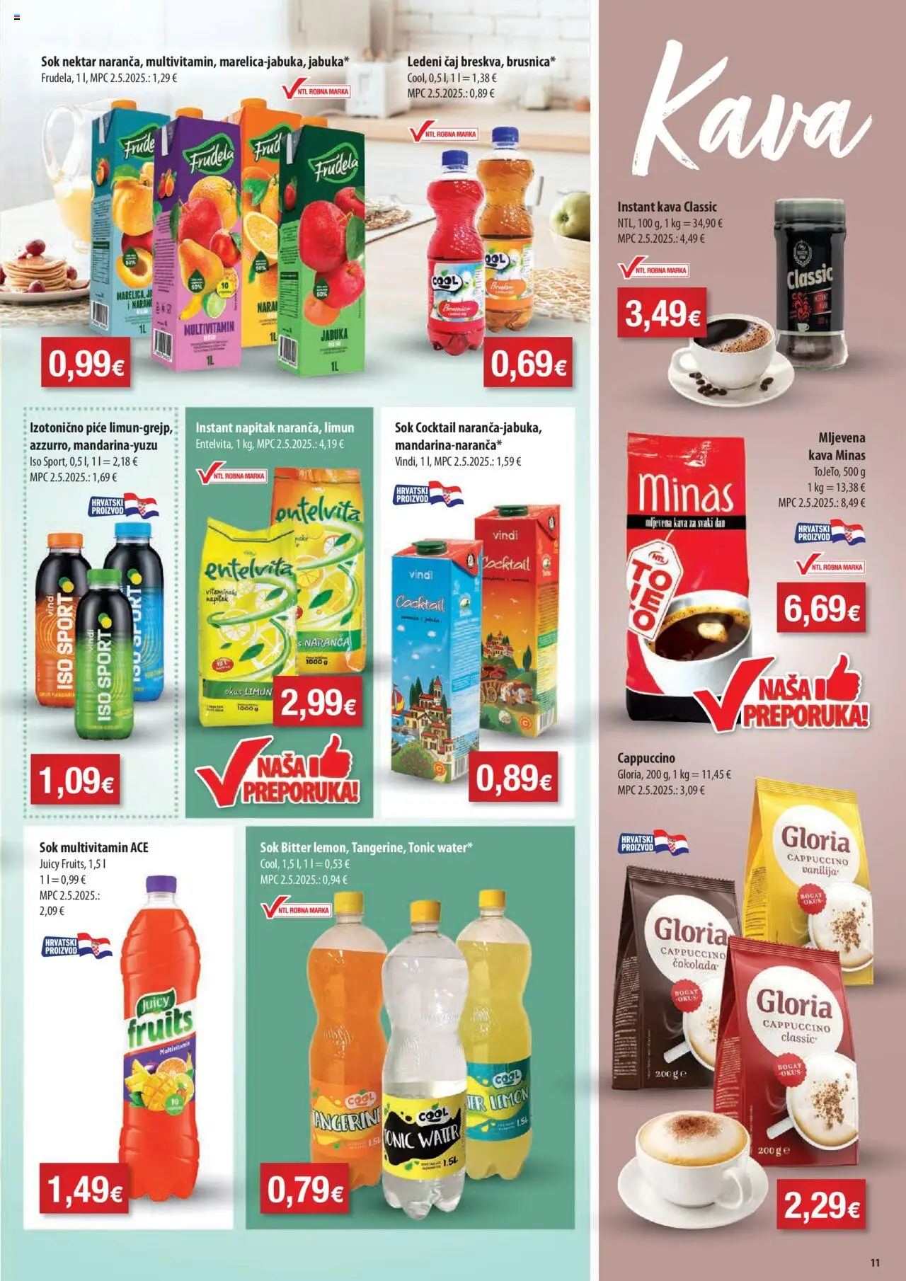 NTL katalog | vrijedi od 15.10.2025 | Stranica: 11 | Proizvodi: Čokolada, Sok, Ledeni čaj, Tonic