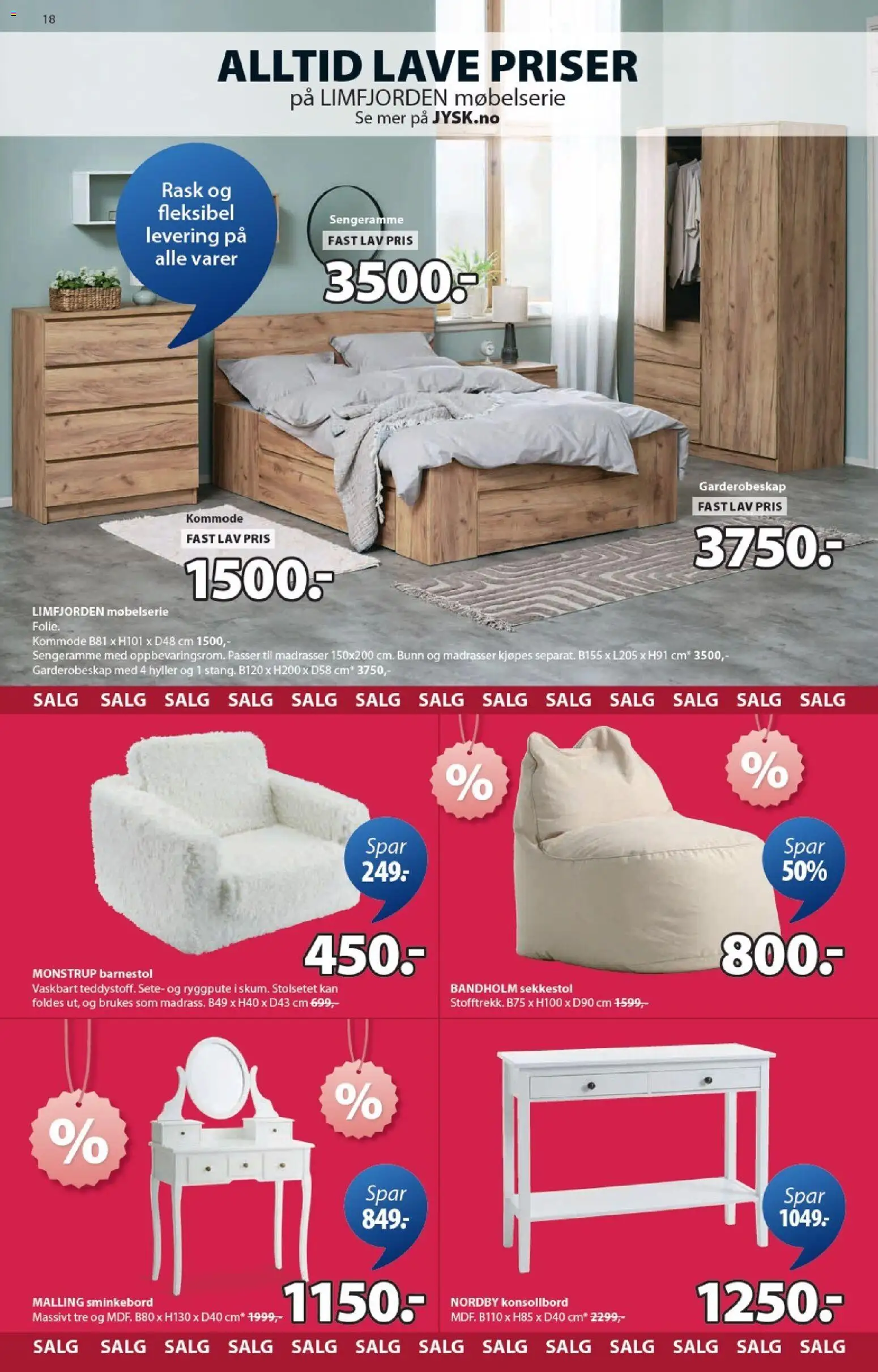 {H1} | Side: 18 | Produkter: Konsollbord, Суміш дитяча, Sengeramme, Barnestol