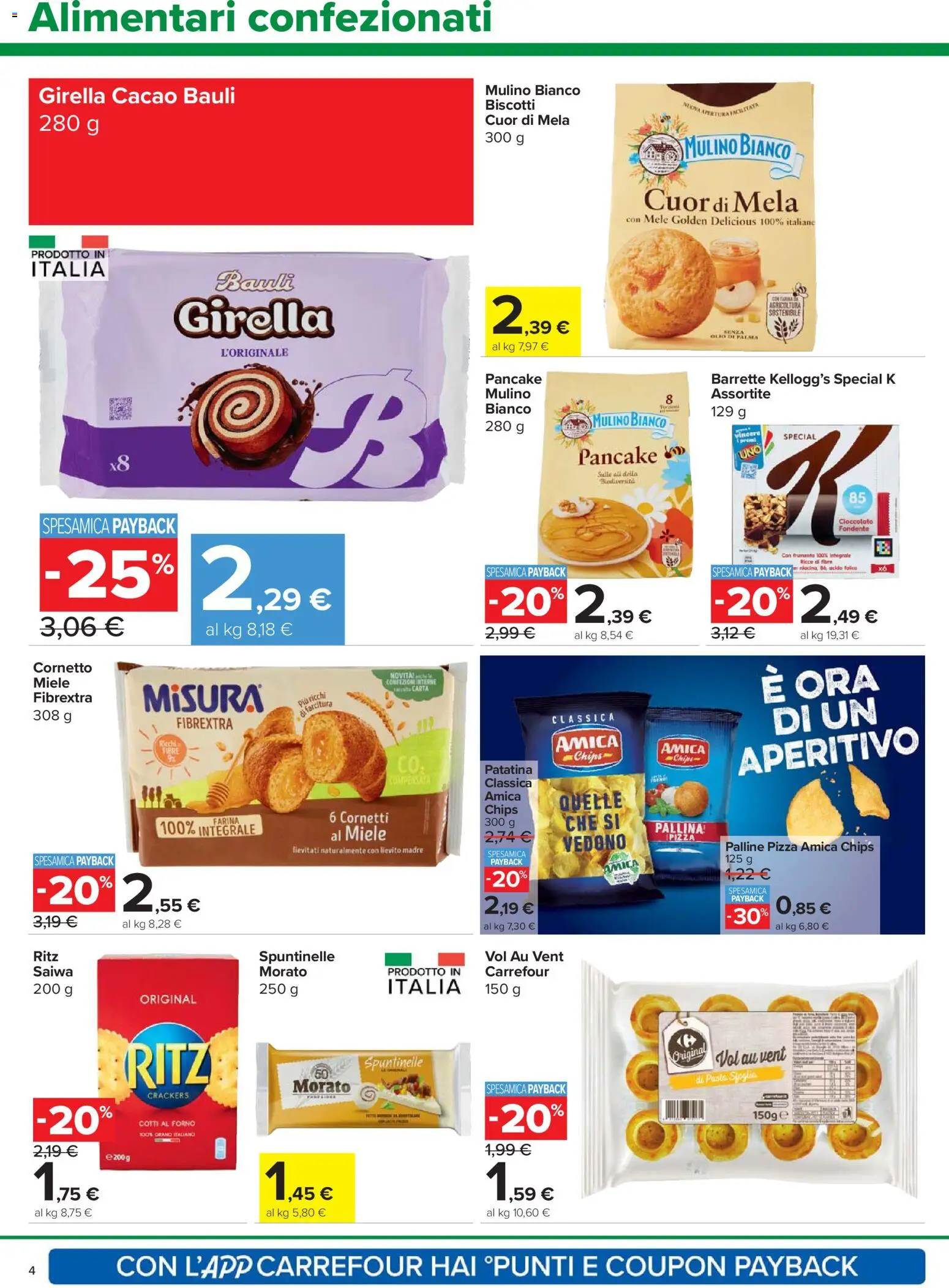Volantino Carrefour del 27.12.2025 | Pagina: 4 | Prodotti: Cornetto, Biscotti, Cacao, Forno