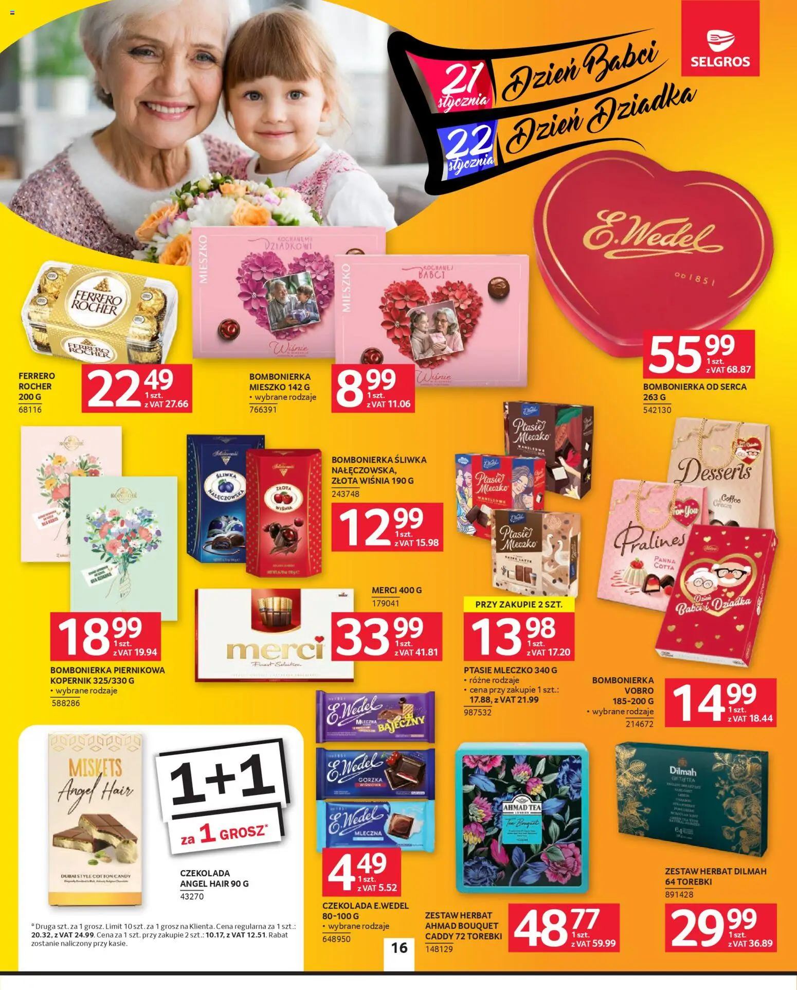 Selgros cash&carry Gazetka od 08.01.2026 | Strona: 16 | Produkty: Bombonierka, Wiśnie, Czekolada, Torebki