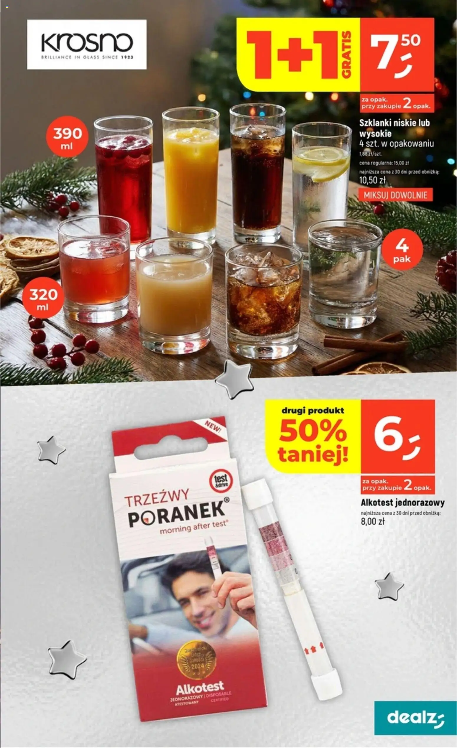 Dealz Gazetka od 27.12.2025 | Strona: 27 | Produkty: Alkotest, Szklanki