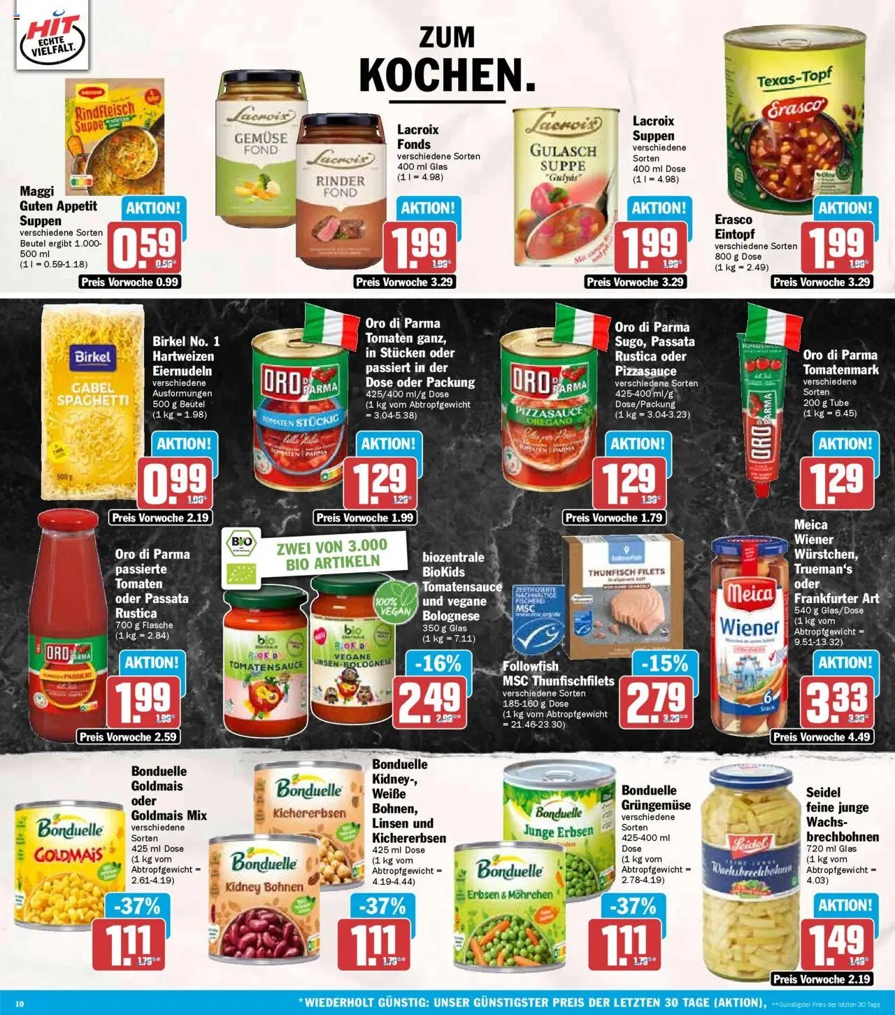 HIT Prospekt 	 – gültig ab 08.09.2025 | Seite: 10 | Produkte: Maggi, Thunfisch, Gemüse, Rindfleisch
