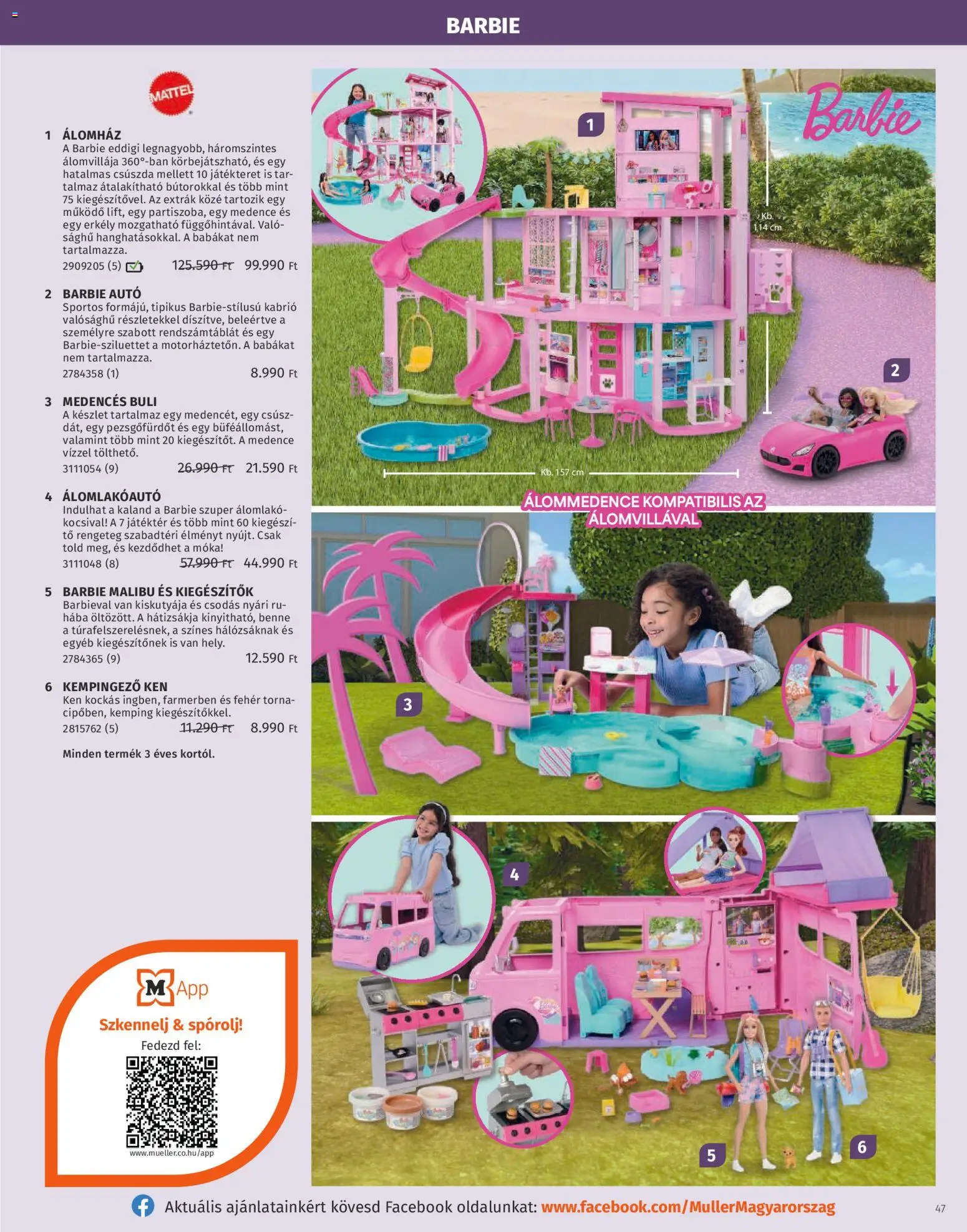 Müller akciós ujság - amely érvényes a következő dátumtól: 27.10.2025 | Oldal: 47 | Termékek: Malibu, Csúszda, Medence