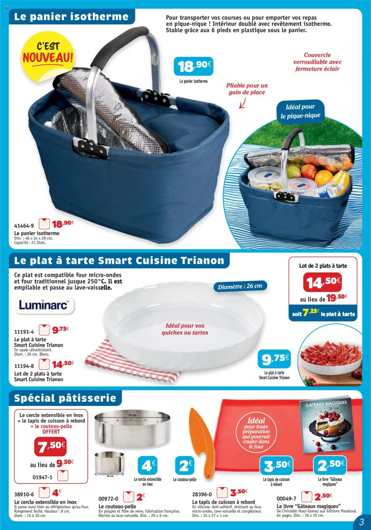  | Page: 3 | Produits: Réfrigérateur, Four, Panier, Livre