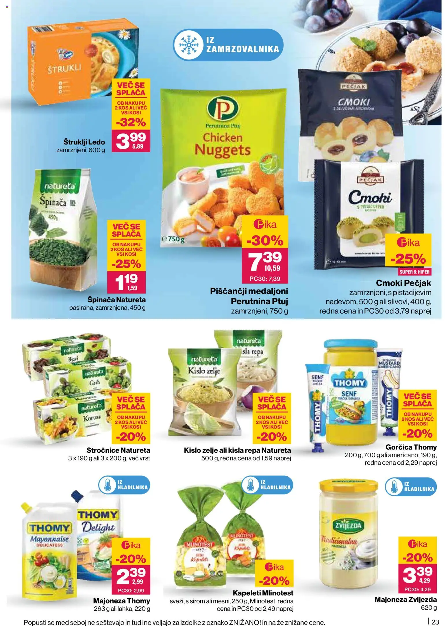 Novi Mercator katalog ponudbe – veljaven od 29.01.2026 | Stran: 23 | Izdelki: Štruklji, Koruza, Gorčica, Zelje