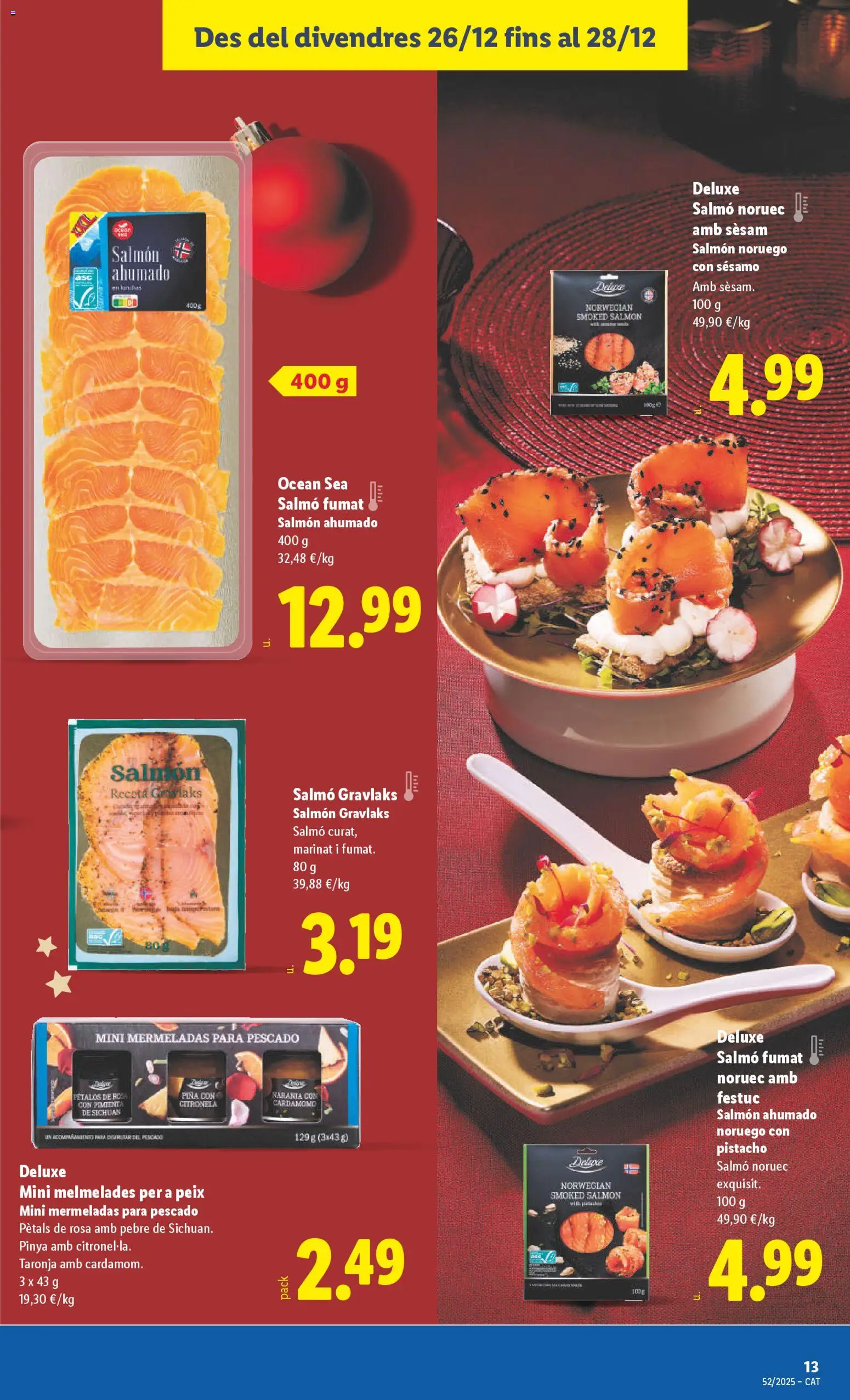 Lidl folleto │ válido desde el 22.12.2025 | Página: 43 | Productos: Χοιρινό παϊδάκι, Pescado, Piña, Salmón ahumado