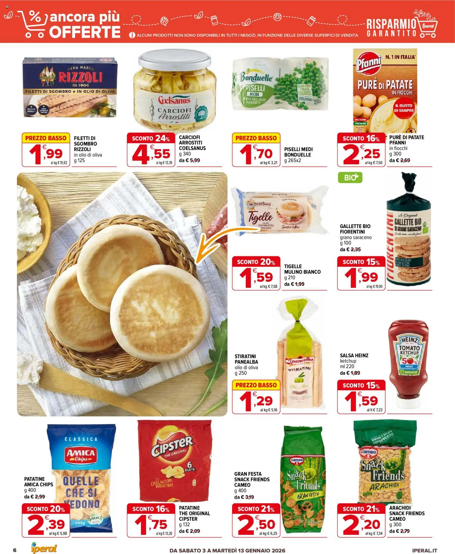 Volantino Iperal del 03.01.2026 | Pagina: 6 | Prodotti: Patate, The, Sgombro, Olio di Oliva