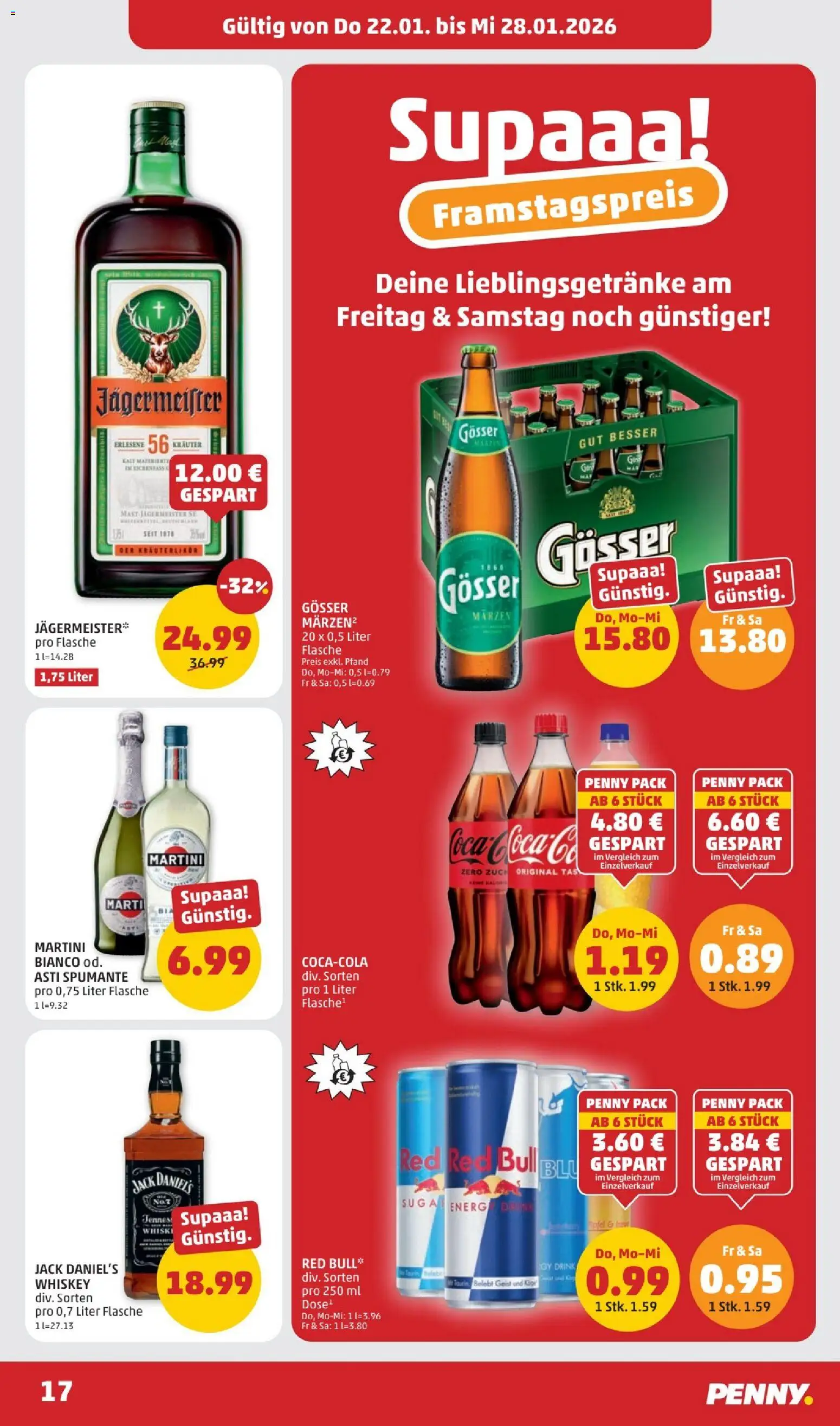 Penny Markt Flugblatt gültig ab 22.01.2026 | Seite: 17 | Produkte: Whiskey
