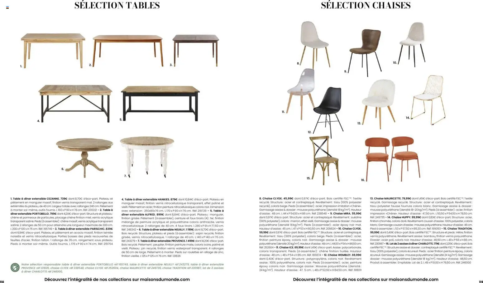 {H1} | Page: 60 | Produits: Ceinture, Table, Chaise, Tiroirs