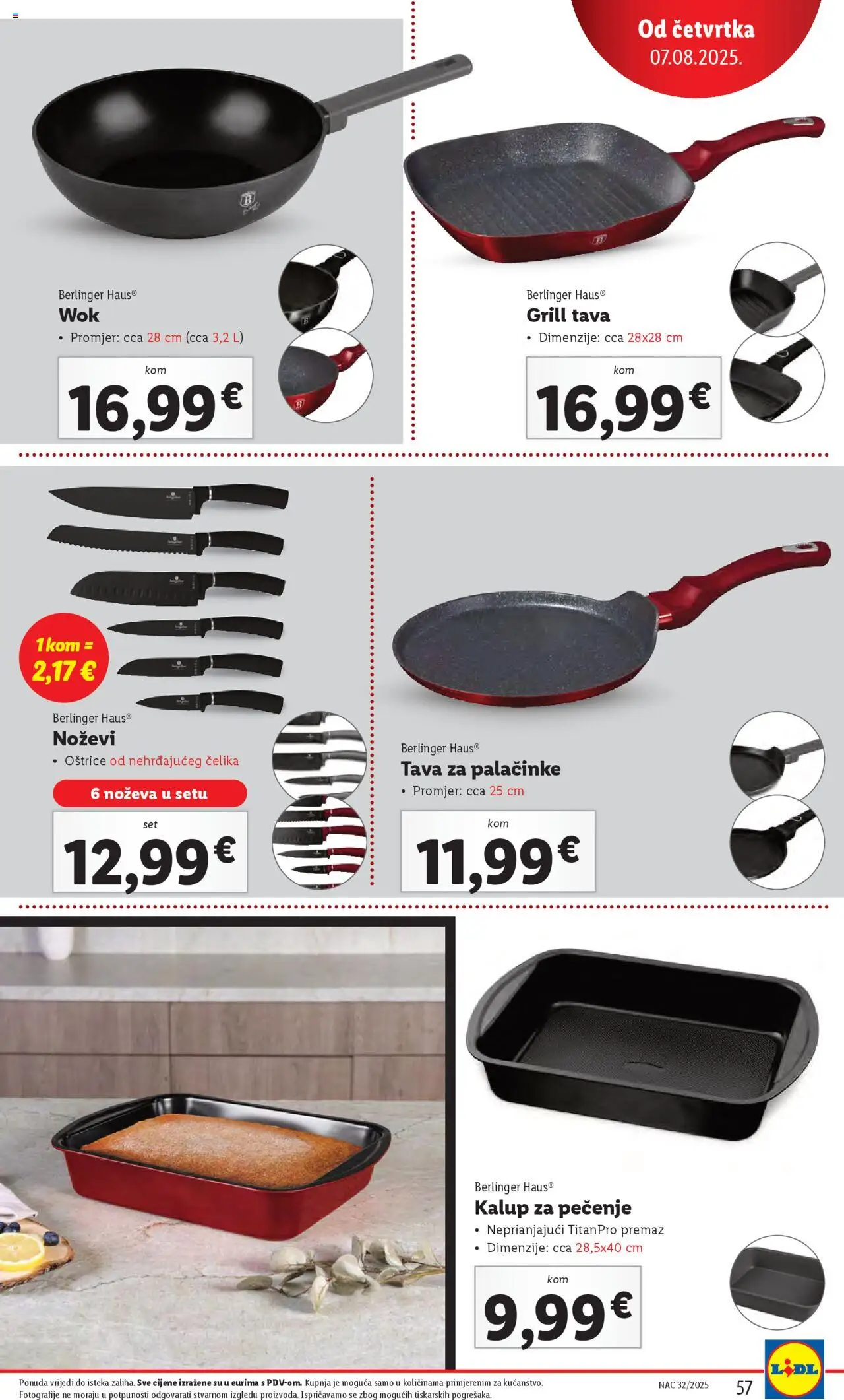 Lidl katalog | vrijedi od 04.08.2025 | Stranica: 57 | Proizvodi: Grill tava, Pan, Tava