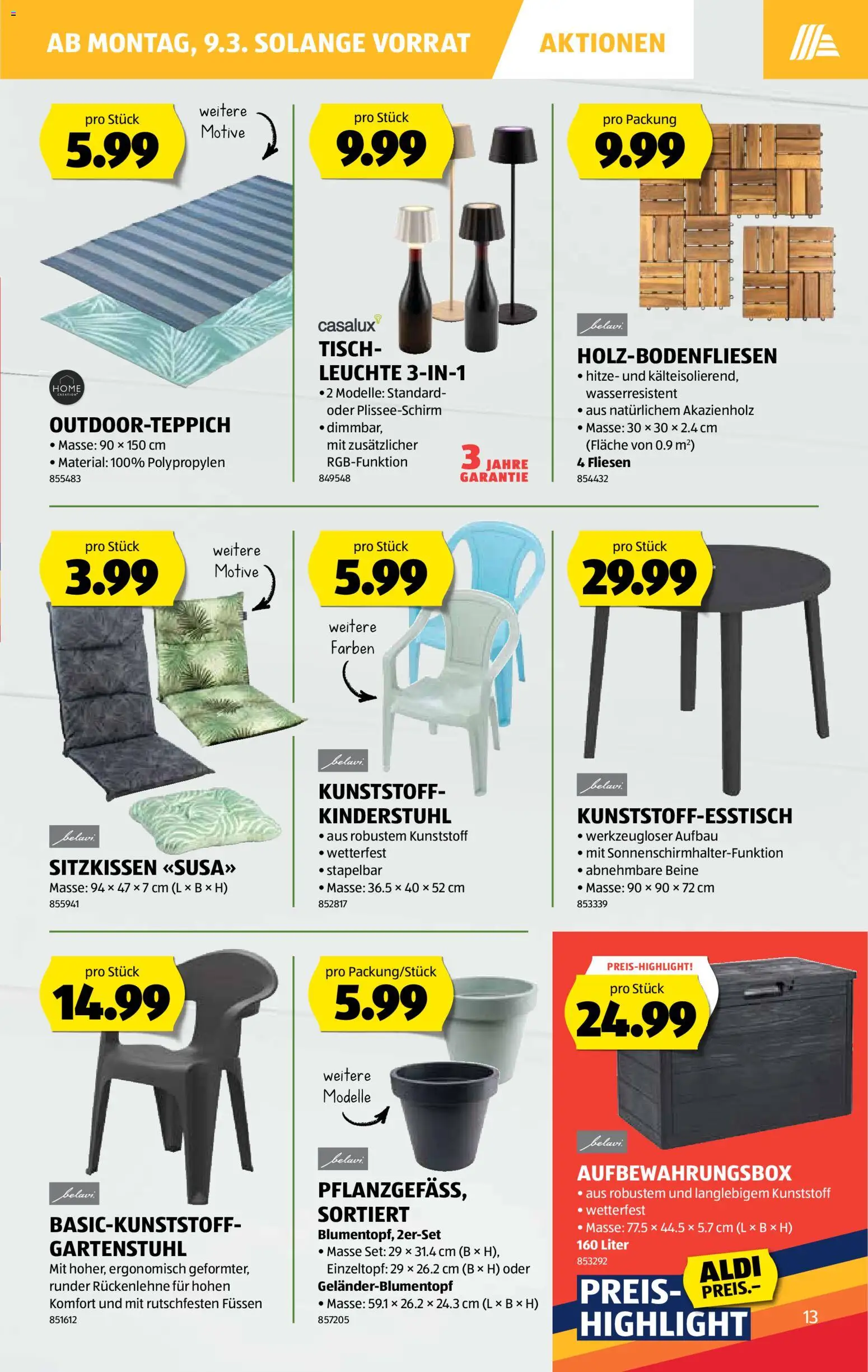 Aldi Aktionen – gültig ab 05.03.2026 | Seite: 14 | Produkte: Tisch