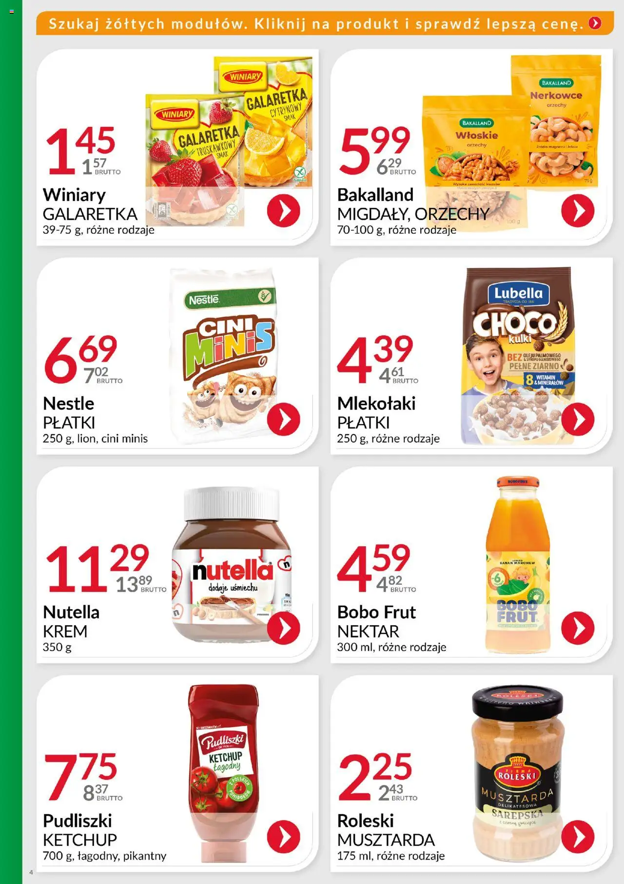 Eurocash Gazetka - Ofensywa Spożywcza od 27.07.2025 | Strona: 4 | Produkty: Ketchup, Banan, Orzechy, Krem