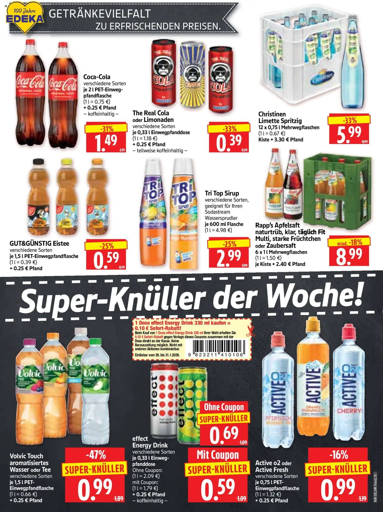 HERKULES Prospekt 	 – gültig ab 26.01.2026 | Seite: 15 | Produkte: Top, Cola, Wasser, Limette