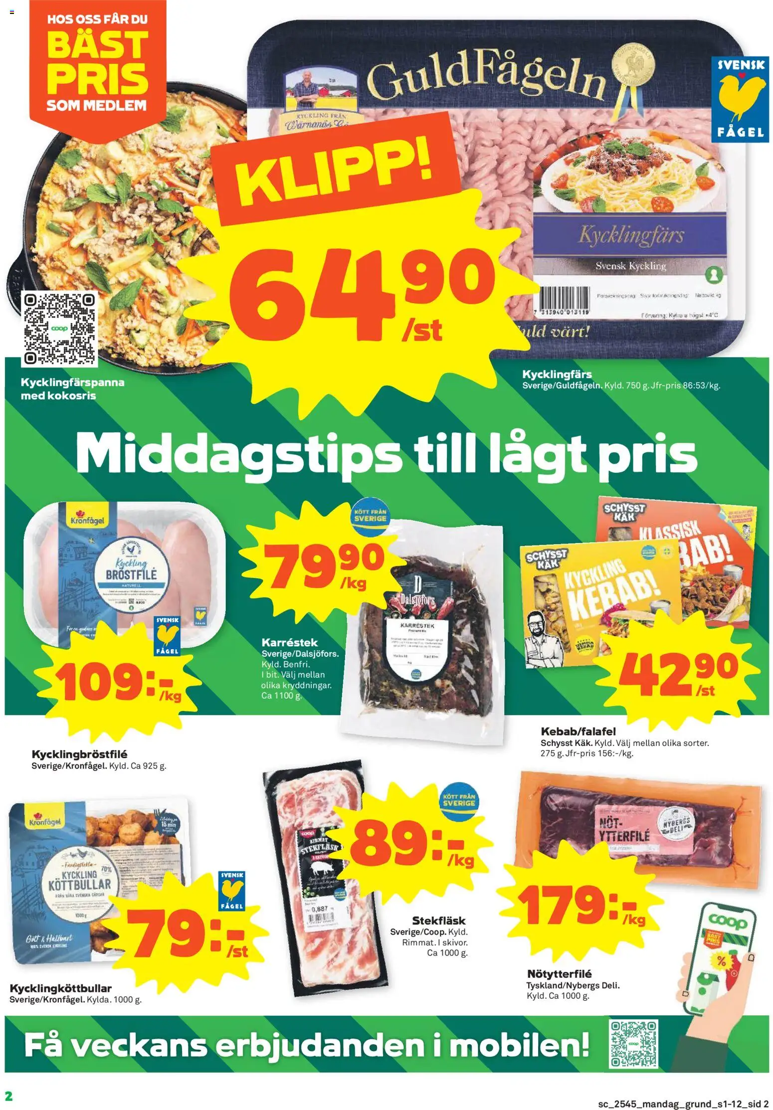 Stora Coop reklamblad aktuell från 03.11.2025 | Sida: 2 | Produkter: Köttbullar