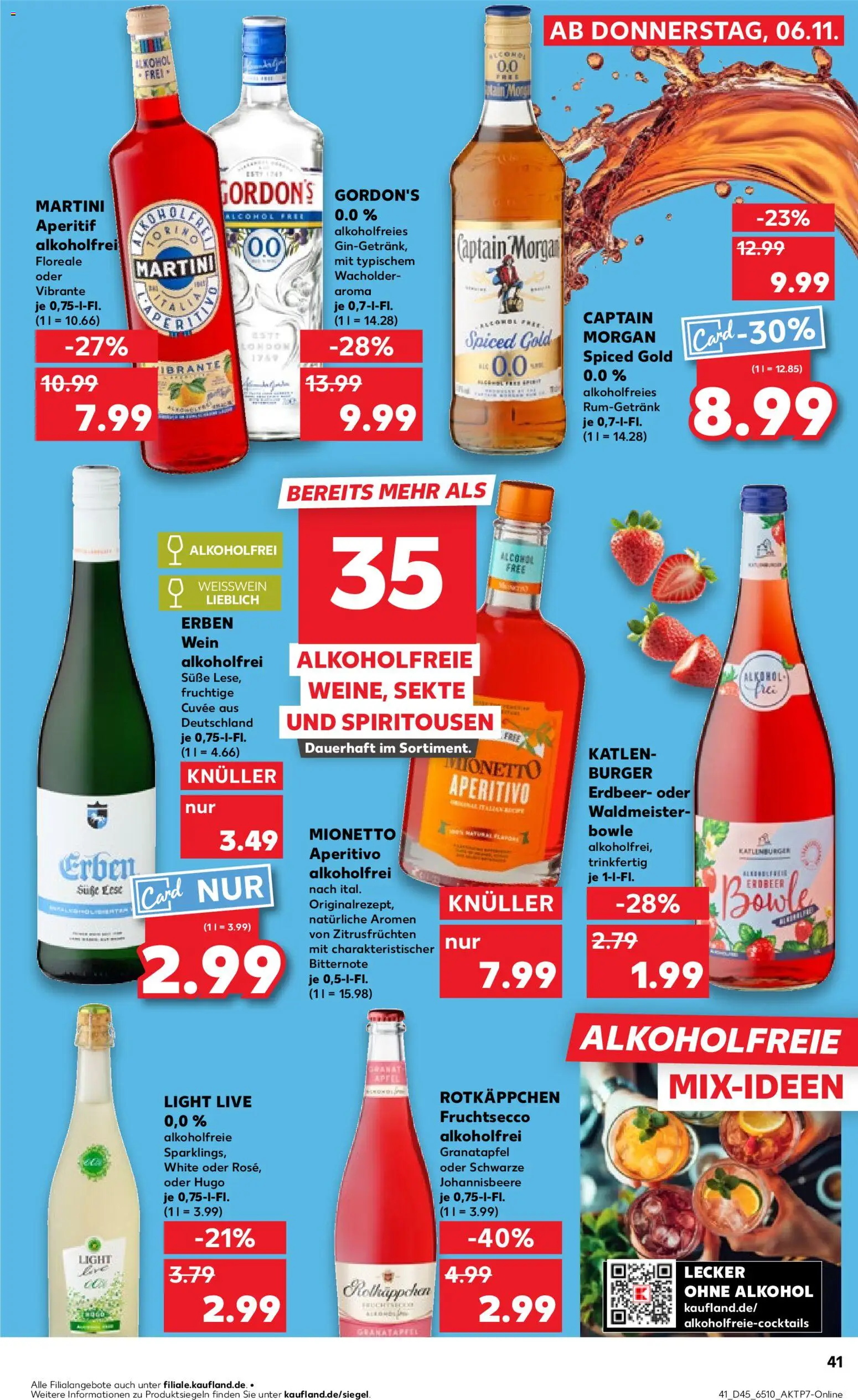 Kaufland prospekt Köln	 – gültig ab 09.11.2025 | Seite: 41 | Produkte: Weißwein, Rum, Äpfel, Fruchtsecco