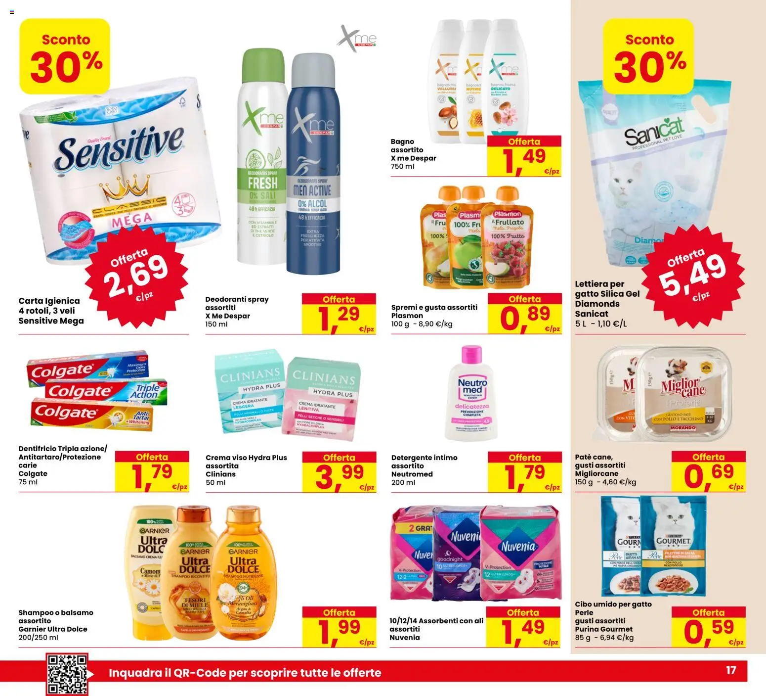 Volantino Eurospar del 21.04.2026 | Pagina: 17 | Prodotti: Paté, Pollo, Detergente, Intimo