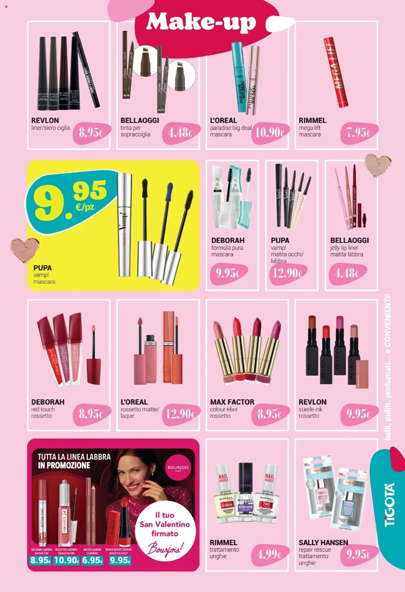 Volantino Tigotà del 01.02.2026 | Pagina: 5 | Prodotti: Mascara, Eyeliner, Rossetto, Balsamo