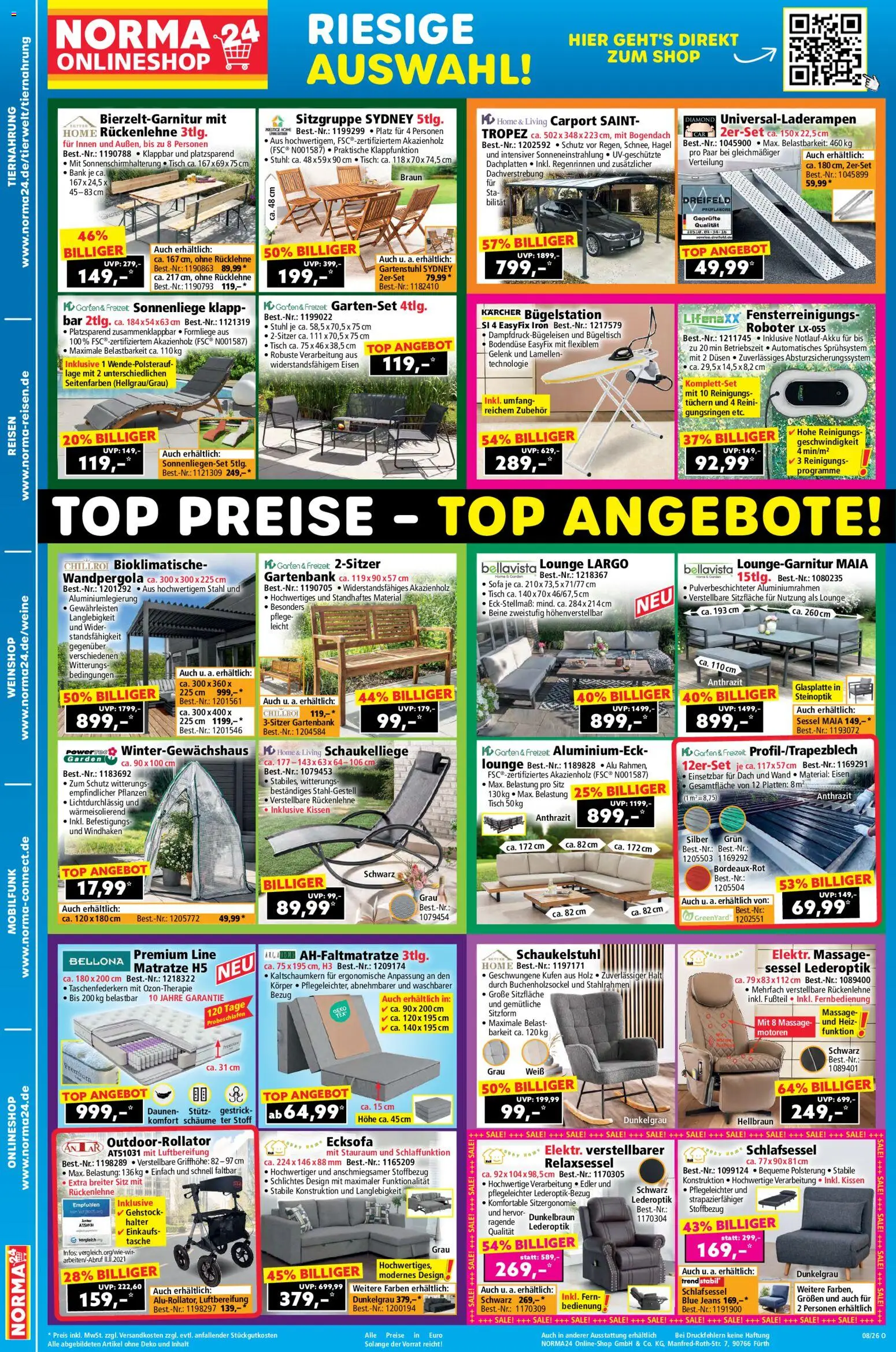 Norma Onlineshop – gültig ab 16.02.2026 | Seite: 2 | Produkte: Roboter, Kissen, Sofa, Tisch