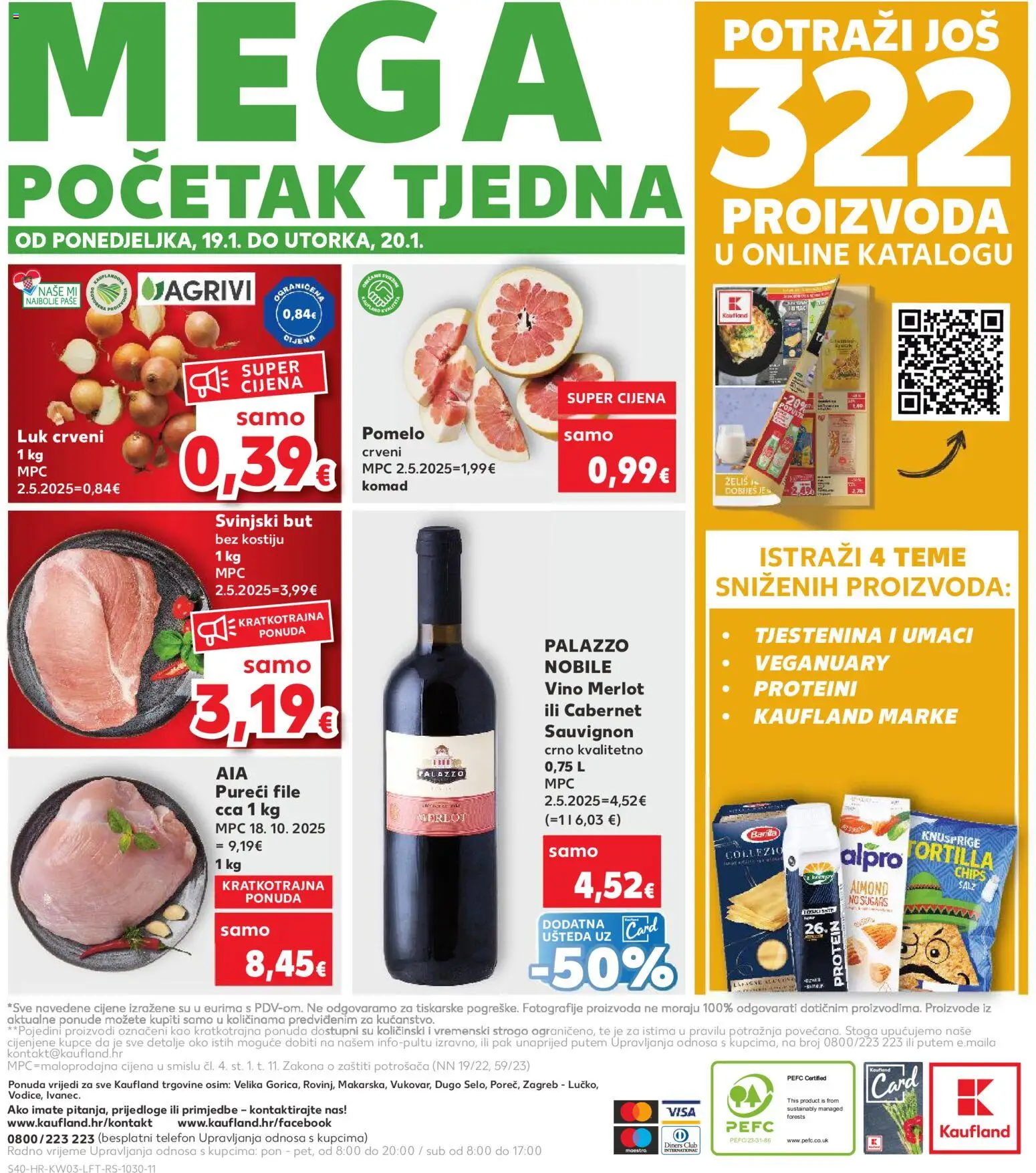 Kaufland HR akciós ujság - amely érvényes a következő dátumtól: 14.01.2026 | Oldal: 40 | Termékek: Chips, Telefon, Pomelo, Protein