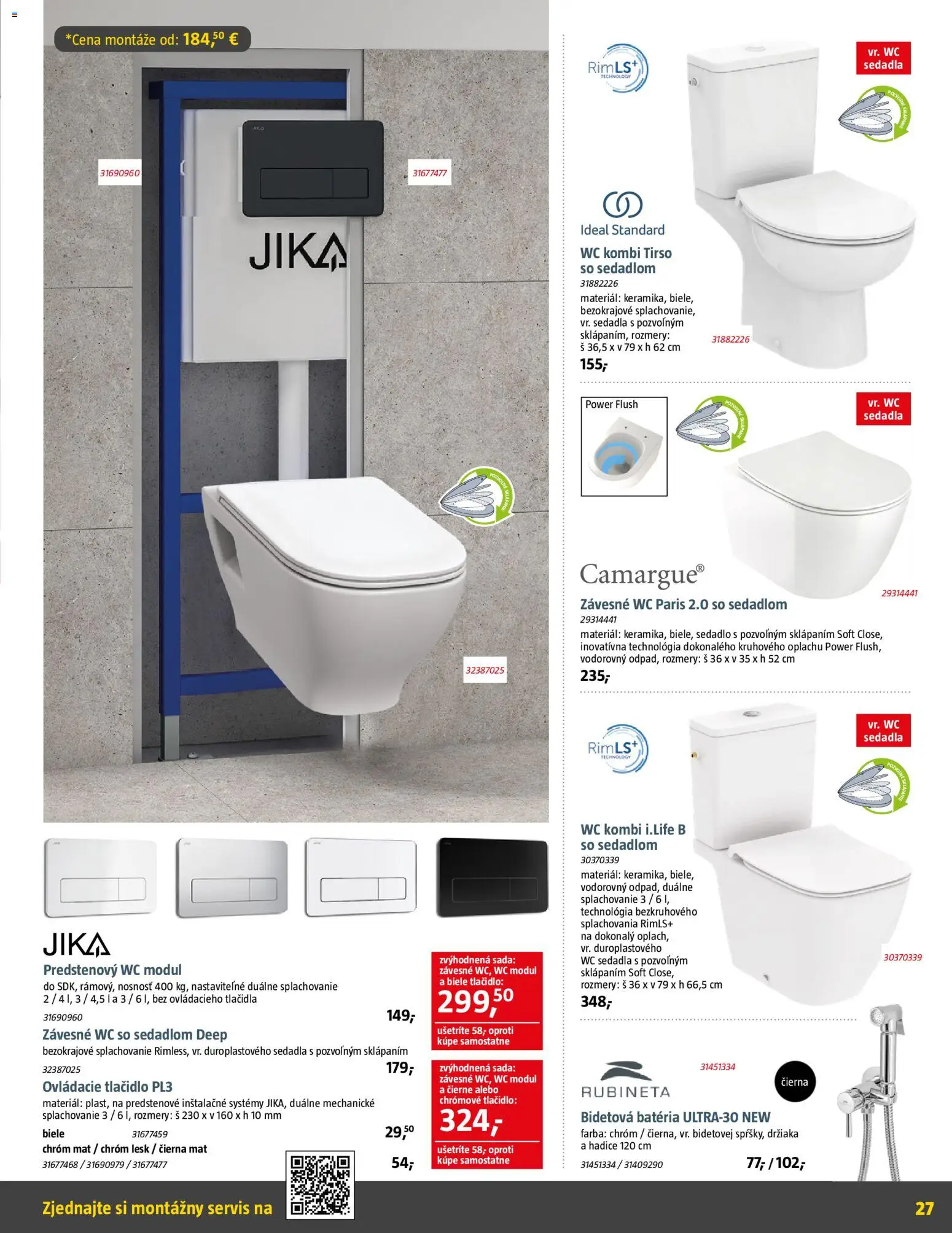 Nové Bauhaus akcie – leták je platný od 09.02.2026 | Strana: 27 | Produkty: Wc, Batéria