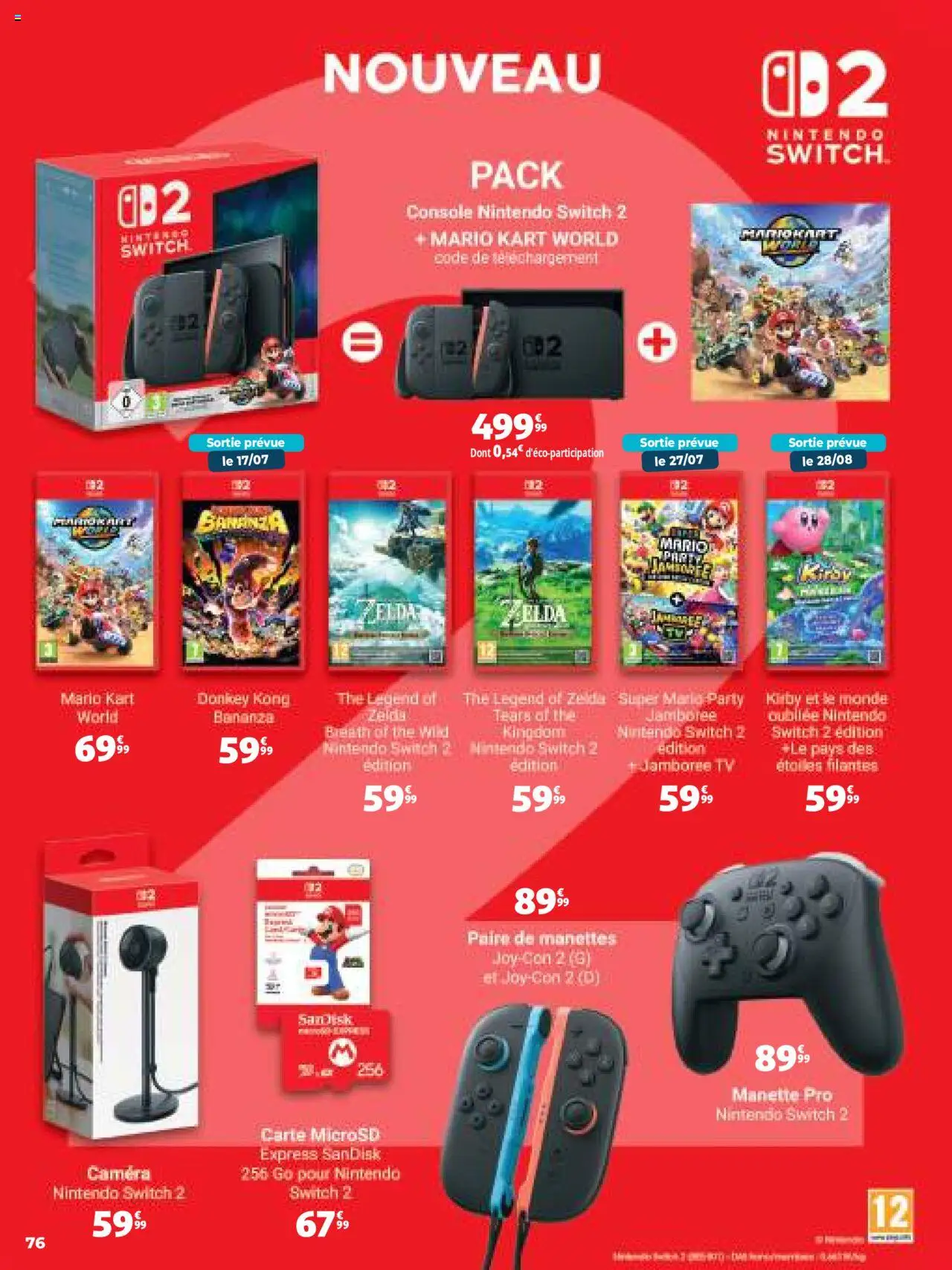  | Page: 76 | Produits: Vidéo, console Nintendo Switch, Caméra, Thé