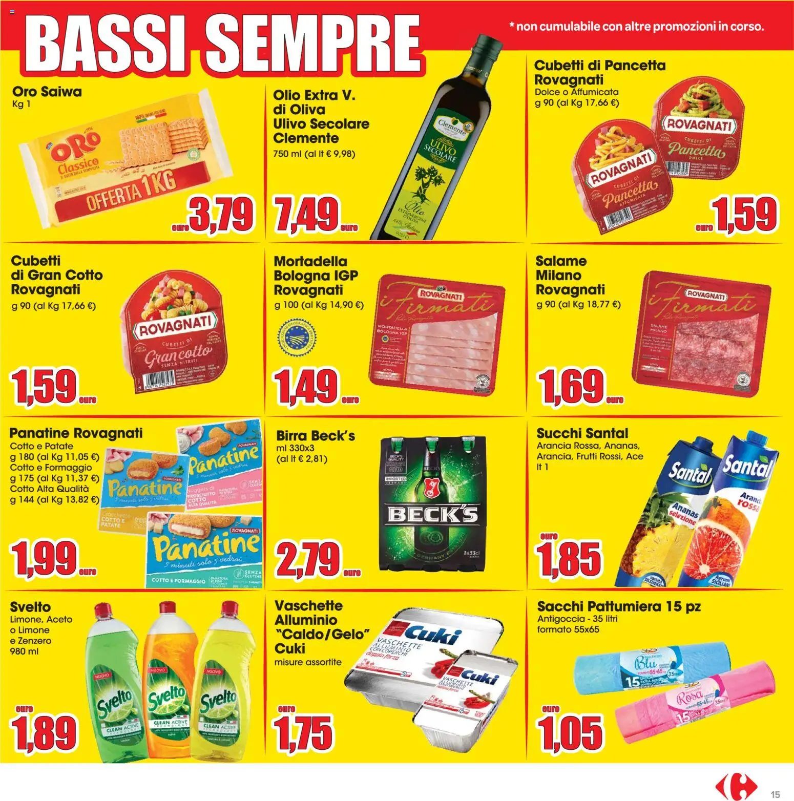 Volantino Carrefour del 07.04.2026 | Pagina: 15 | Prodotti: Aceto, Arancia, Alluminio, Vaschette