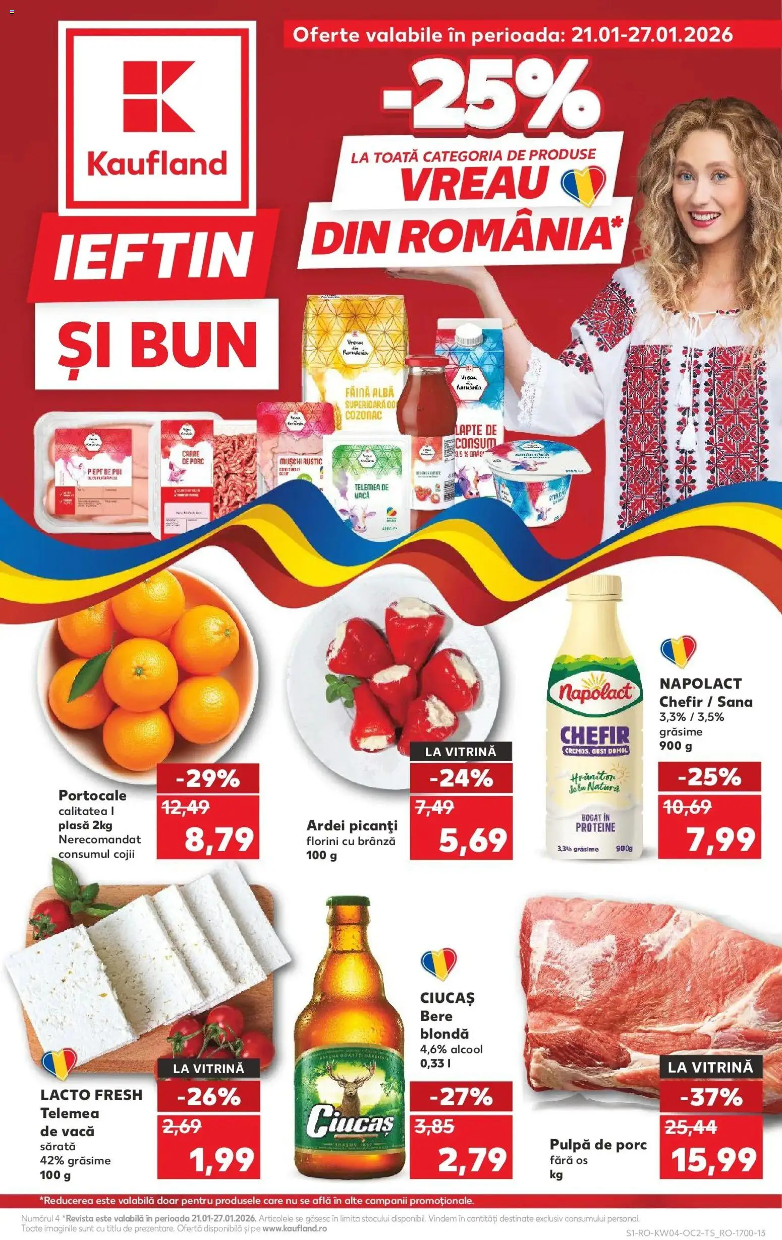 Noul catalog Kaufland – valabil de la 21.01.2026 | Pagină: 1 | Produse: Masaüstü kılıfı, Ardei, Kefir, Bere