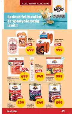 SANCHO JAMÓN SERRANO SONKA, szeletelt, 100 g - amely érvényes a következő dátumtól: 12.02.2026 | Oldal: 28