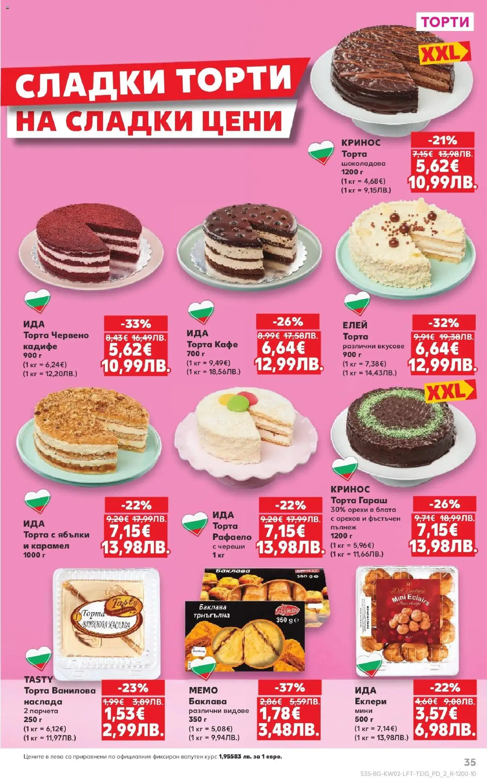 {H1} | Страница: 35 | Продукти: Кафе, Ябълки, Торта, Череши