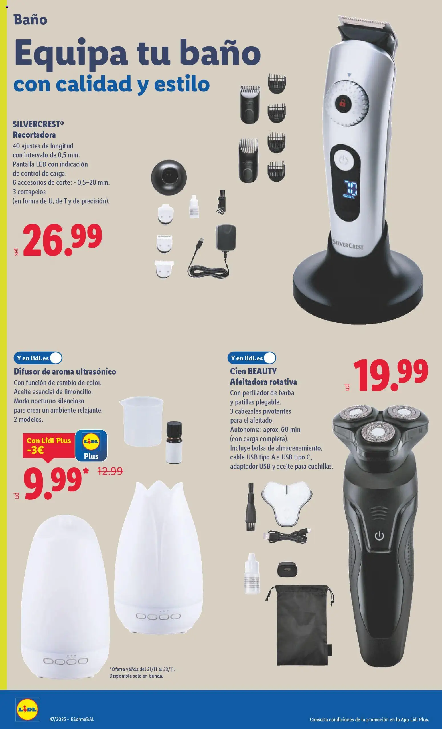 Lidl folleto de bazar │ válido desde el 17.11.2025 | Página: 28 | Productos: Cable, USB, Cortapelos, Baño