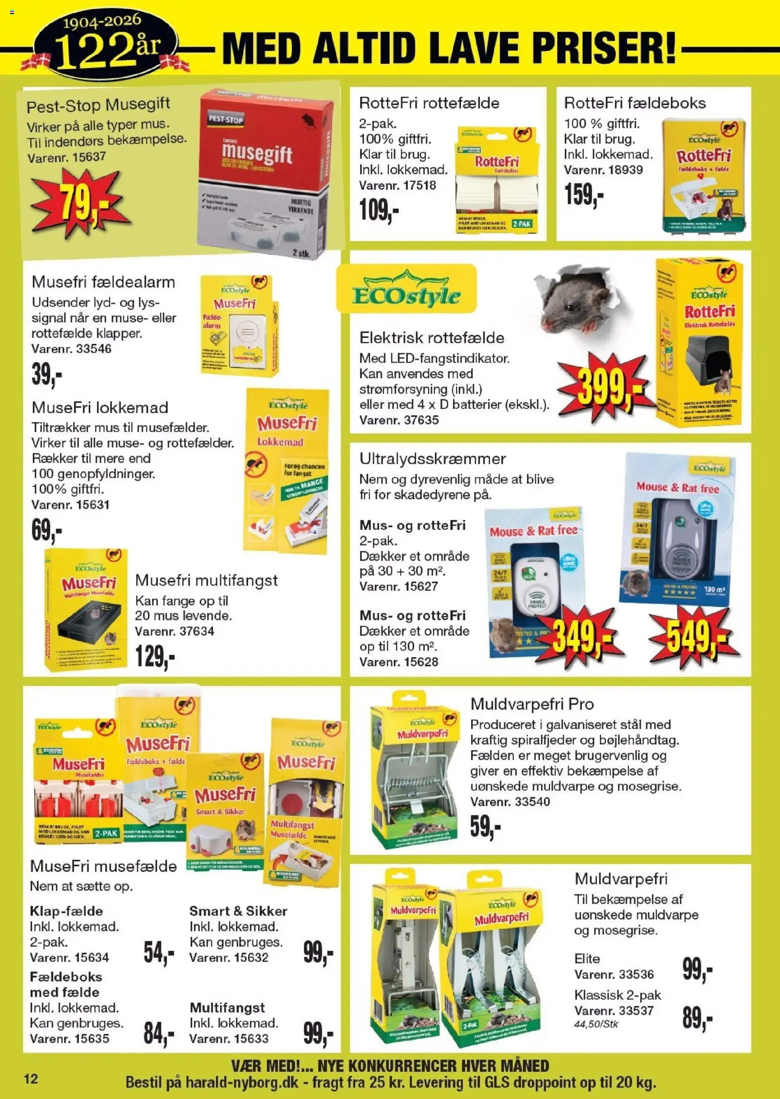 Harald Nyborg tilbudsavis – gyldig fra 09.04.2026 | Side: 12 | Produkter: Batterier, Mus, Lyd