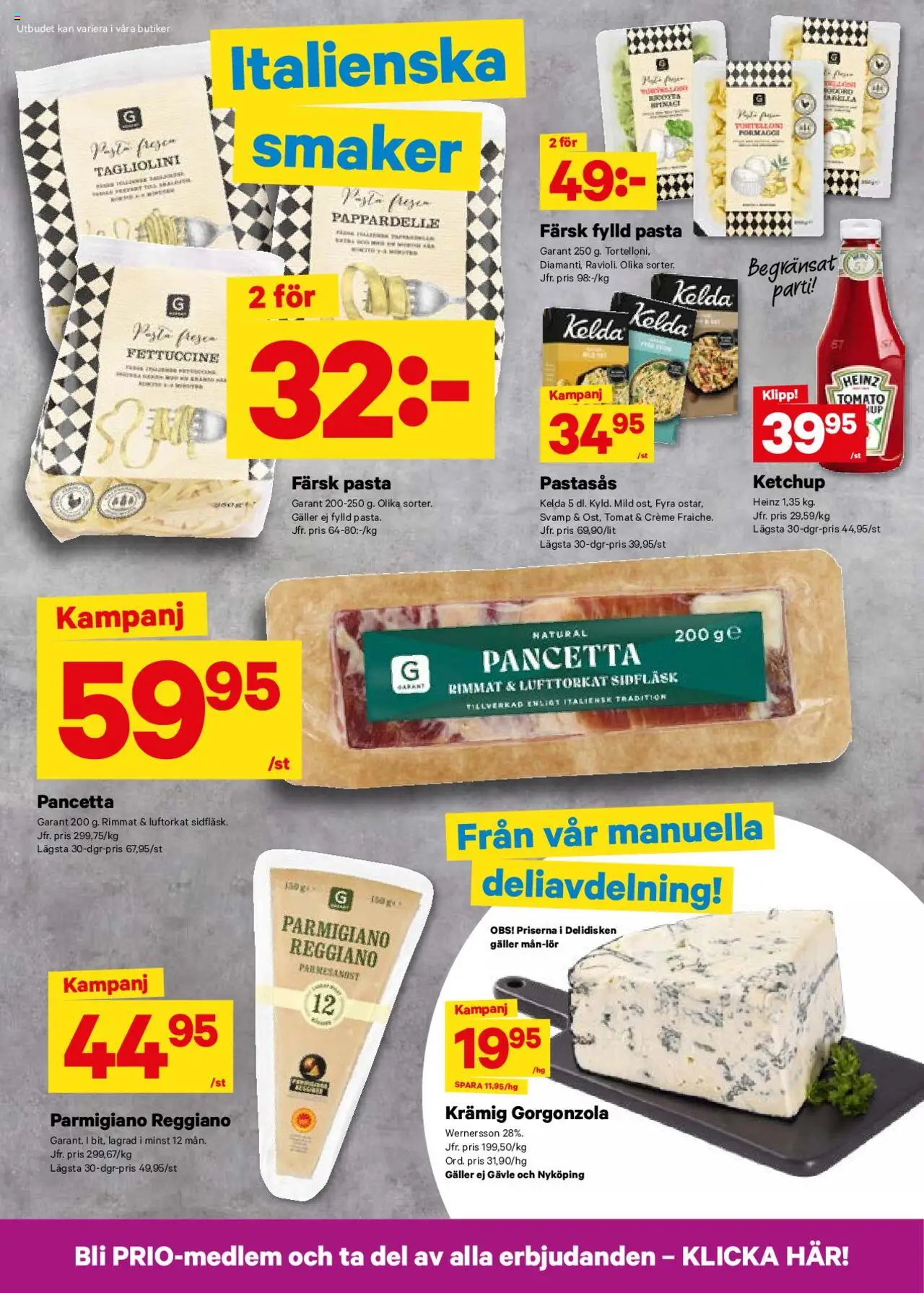 City Gross reklamblad aktuell från 22.09.2025 | Sida: 8 | Produkter: Svamp, Galler, Pasta, Ketchup