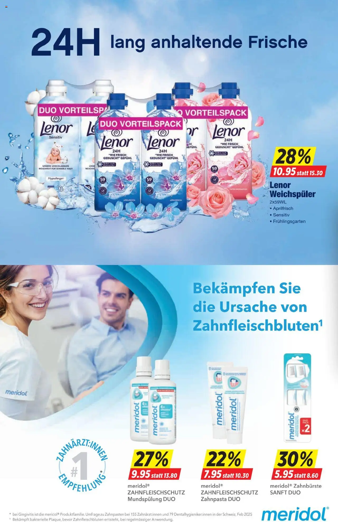 Denner Aktionen ab 19.08.2025 | Seite: 20 | Produkte: Zahnpasta, Zahnbürste, Weichspüler