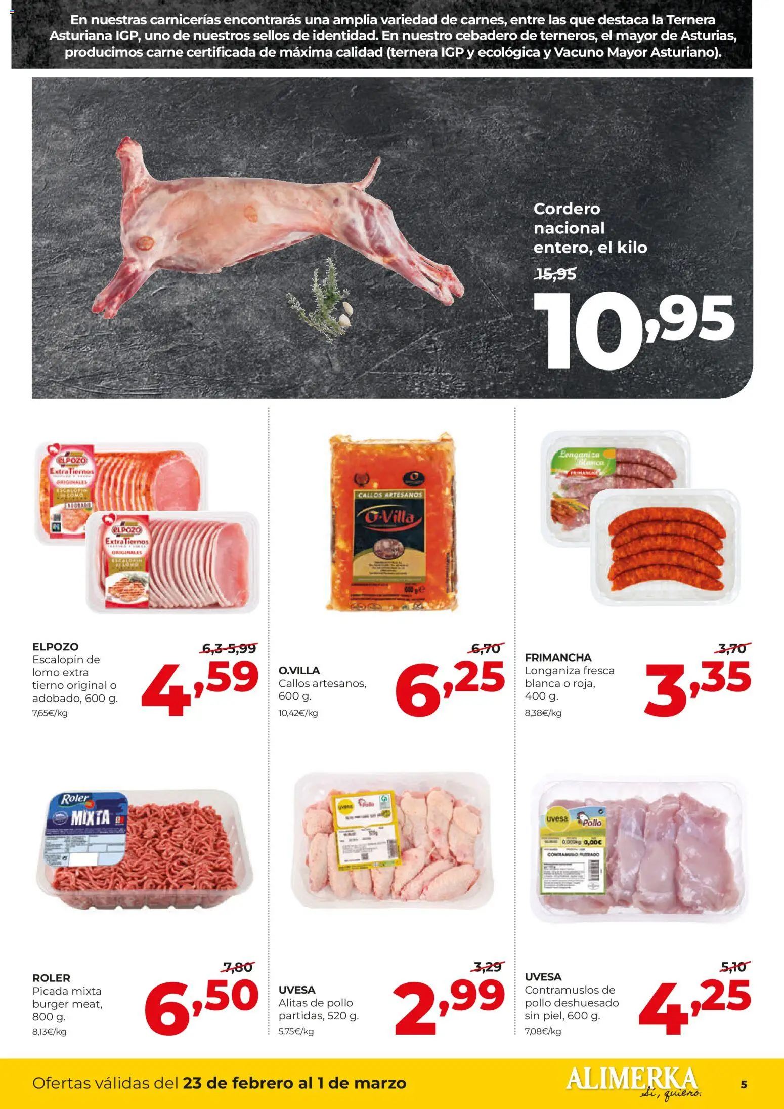 Alimerka folleto Castilla y León │ válido desde el 23.02.2026 | Página: 5 | Productos: Longaniza, Φίλτρο καφέ
