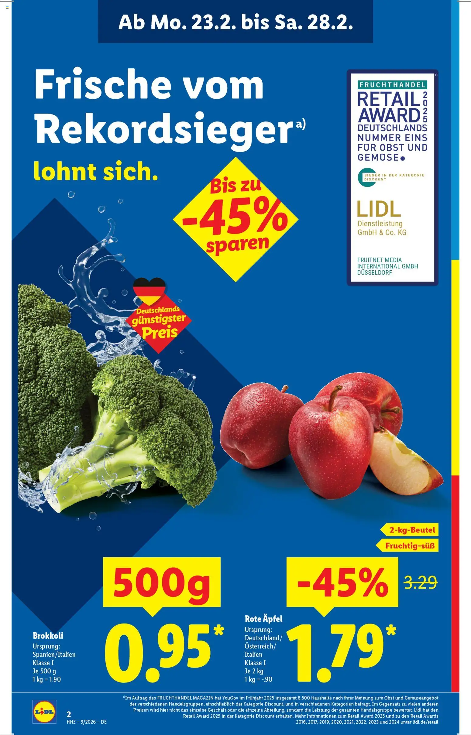Lidl Prospekt Ochsenfurt – gültig ab 23.02.2026 | Seite: 4 | Produkte: Äpfel, Obst, Brokkoli