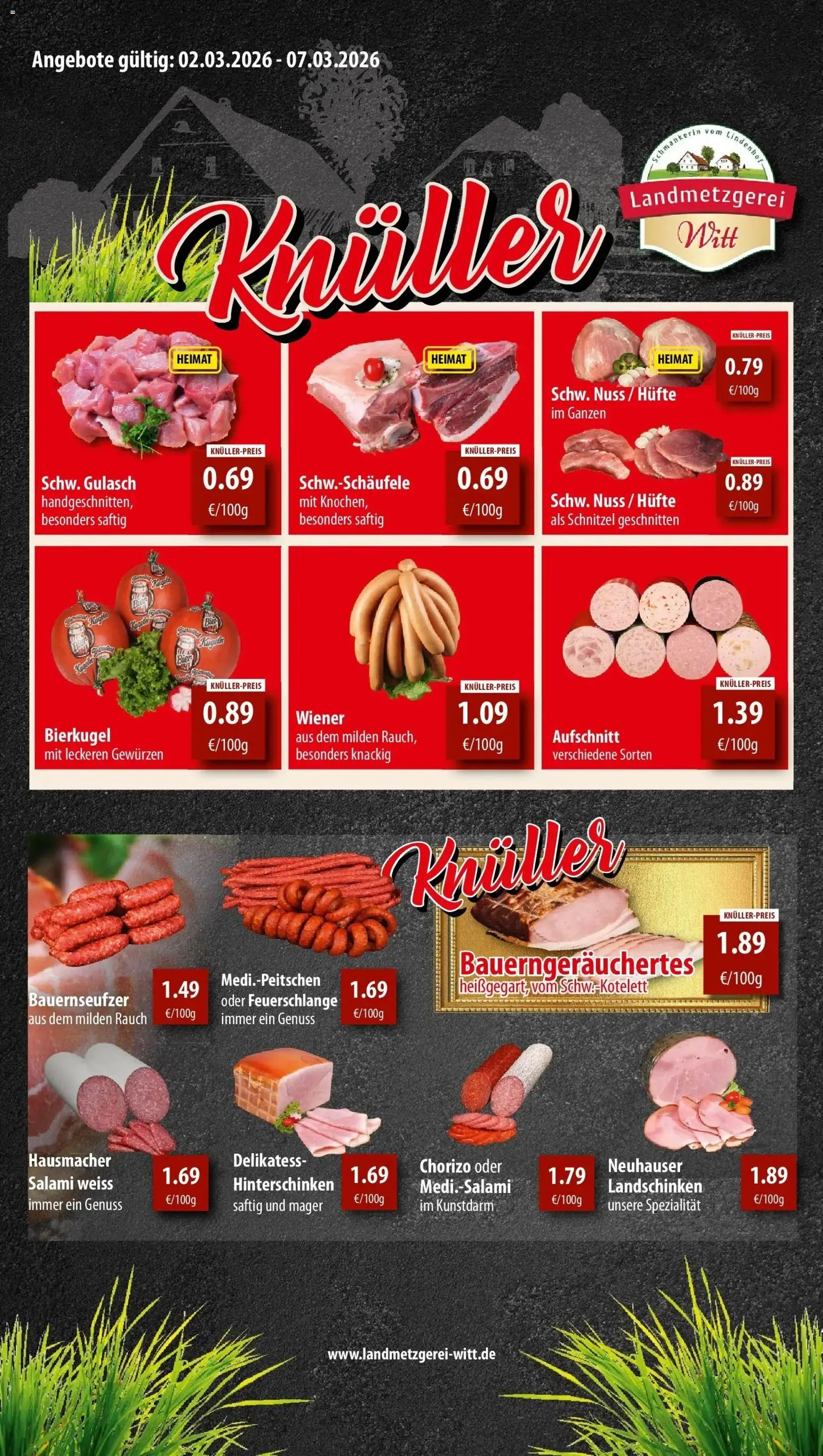 Rewe Prospekt Wiesau	 – gültig ab 01.03.2026 | Seite: 8 | Produkte: Schnitzel, Gulasch, Salami