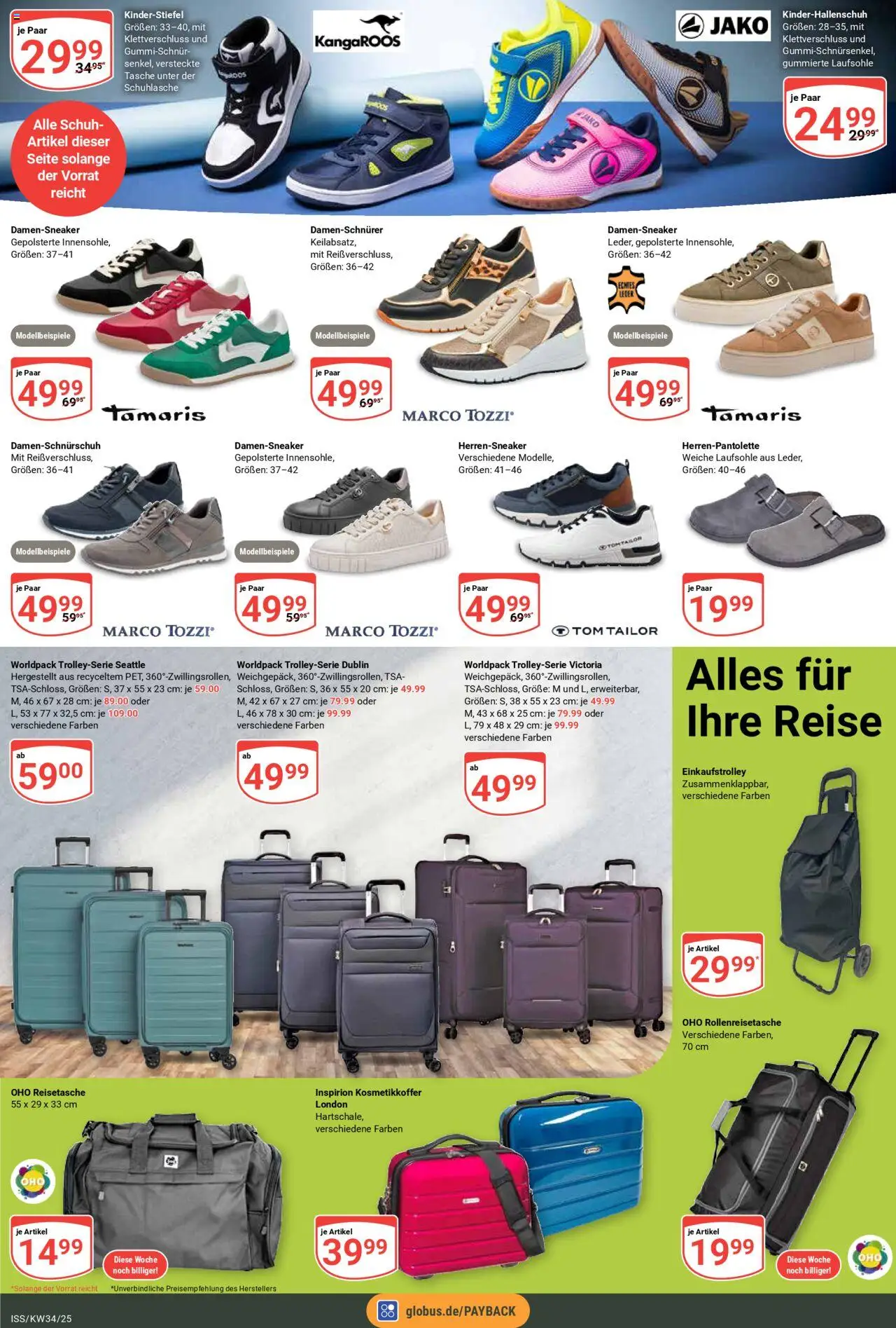 Globus Prospekt 	 - gültig ab dem 18.08.2025 | Seite: 21 | Produkte: Tasche, Reisetasche