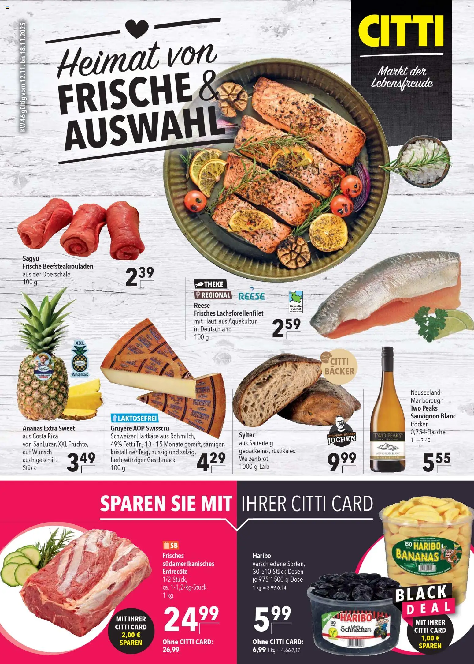 CITTI Markt - Black Friday – gültig ab 12.11.2025 | Seite: 1 | Produkte: Haribo, Theke, Ananas, Entrecote