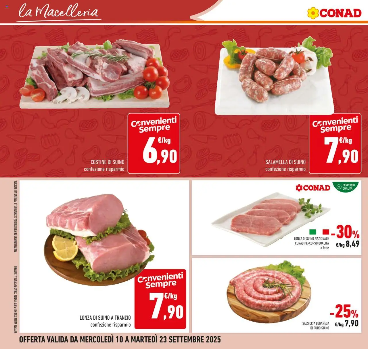 Volantino Conad del 10.09.2025 | Pagina: 14 | Prodotti: Salamella, Suino, Salsiccia