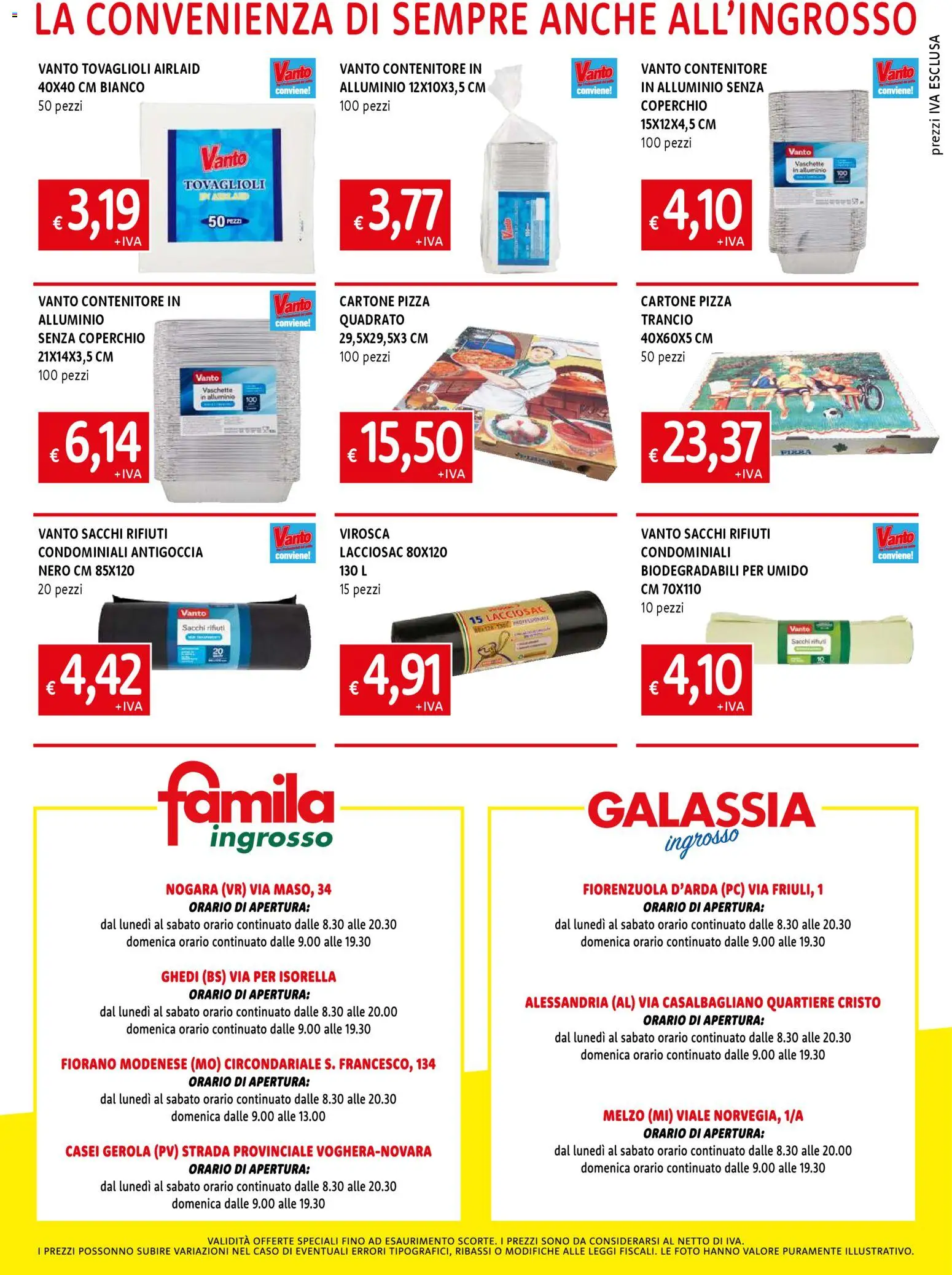 Volantino Galassia del 24.11.2025 | Pagina: 8 | Prodotti: Pizza, PC, Contenitore, Alluminio