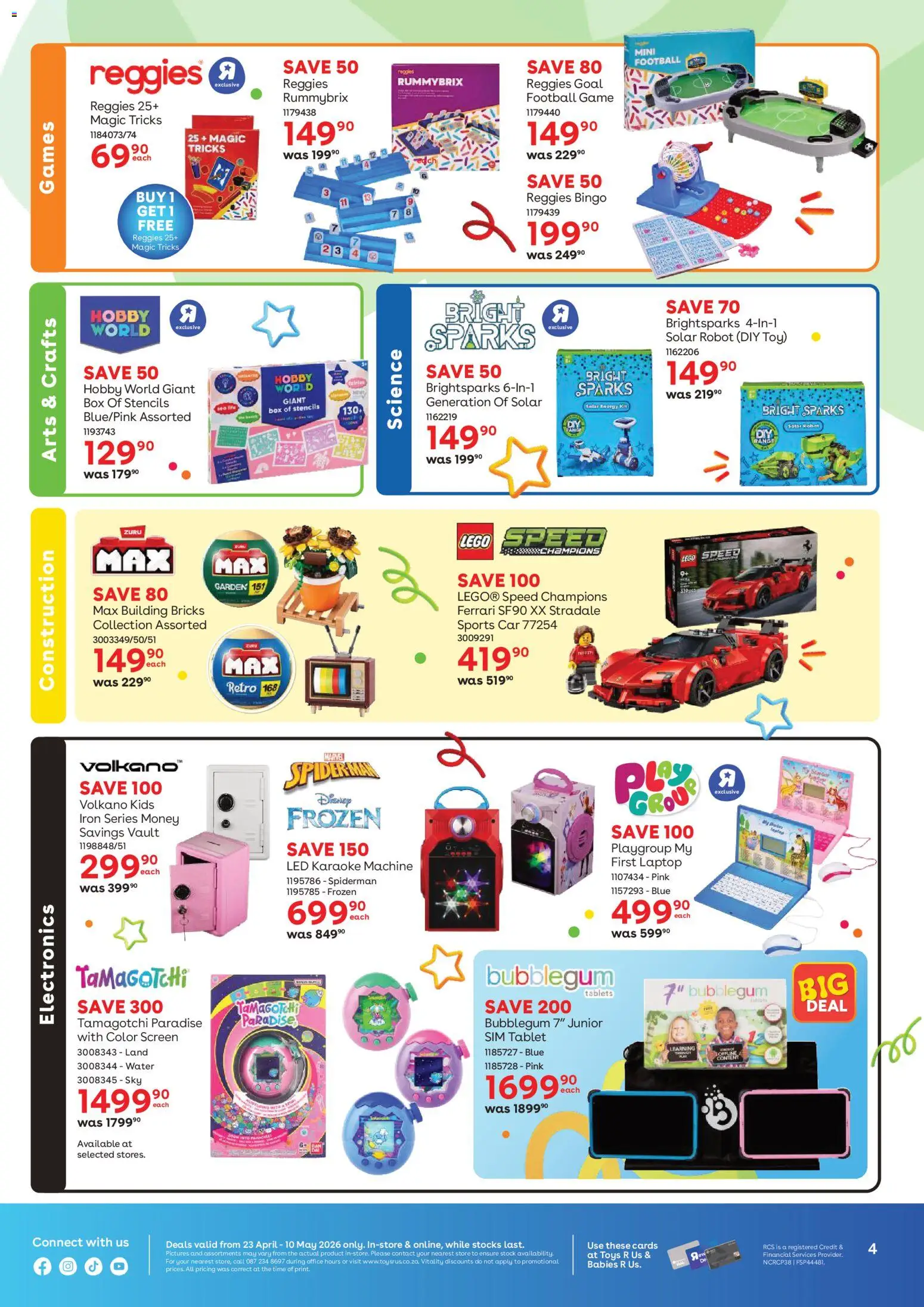 New Toys R Us catalogue – valid from 23.04.2026 | Page: 4 | Products: Games, Iron, Toys, Stock