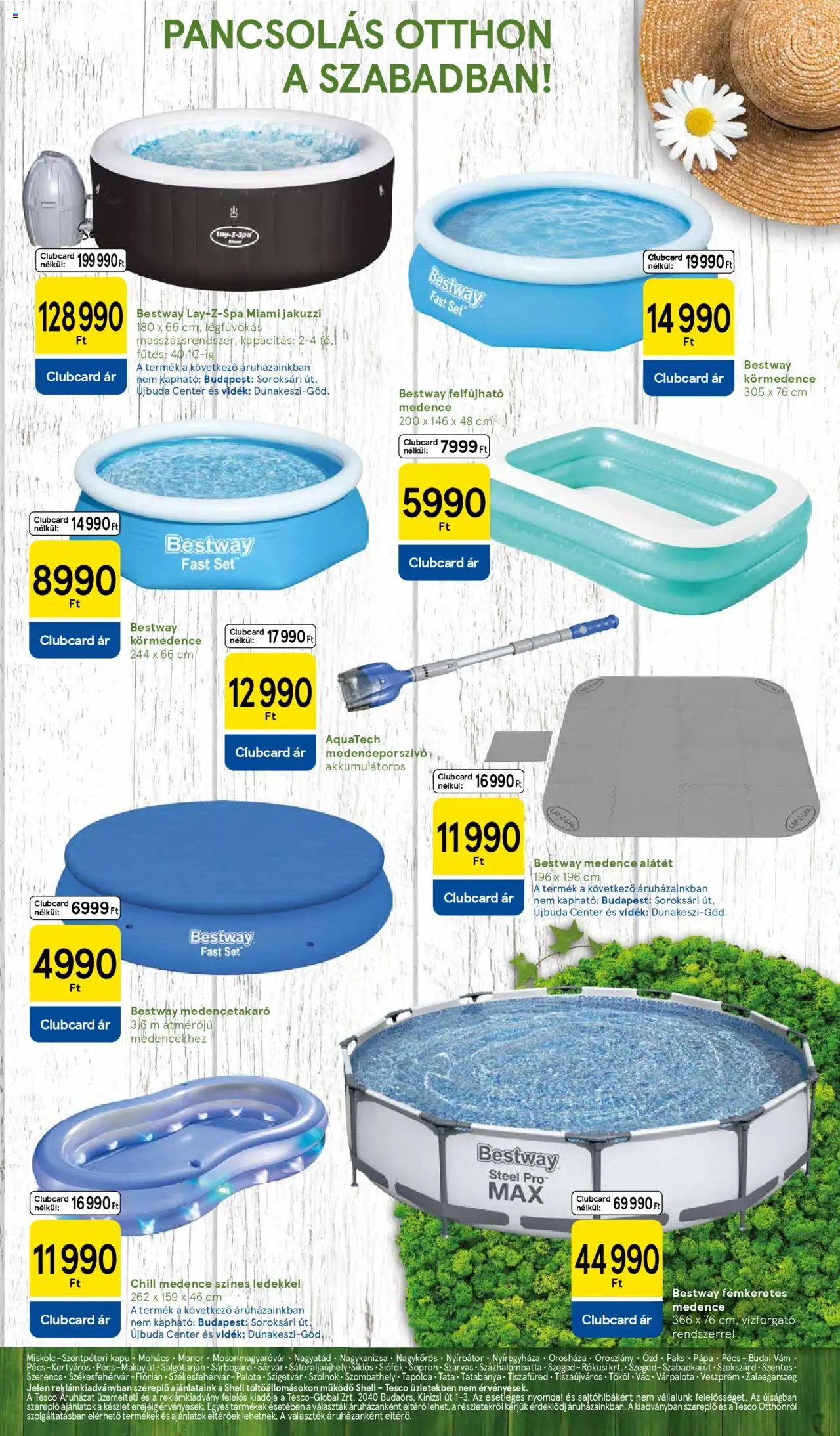 Tesco akciós ujság - amely érvényes a következő dátumtól: 04.06.2025 | Oldal: 19 | Termékek: Jakuzzi, Kapu, Medence
