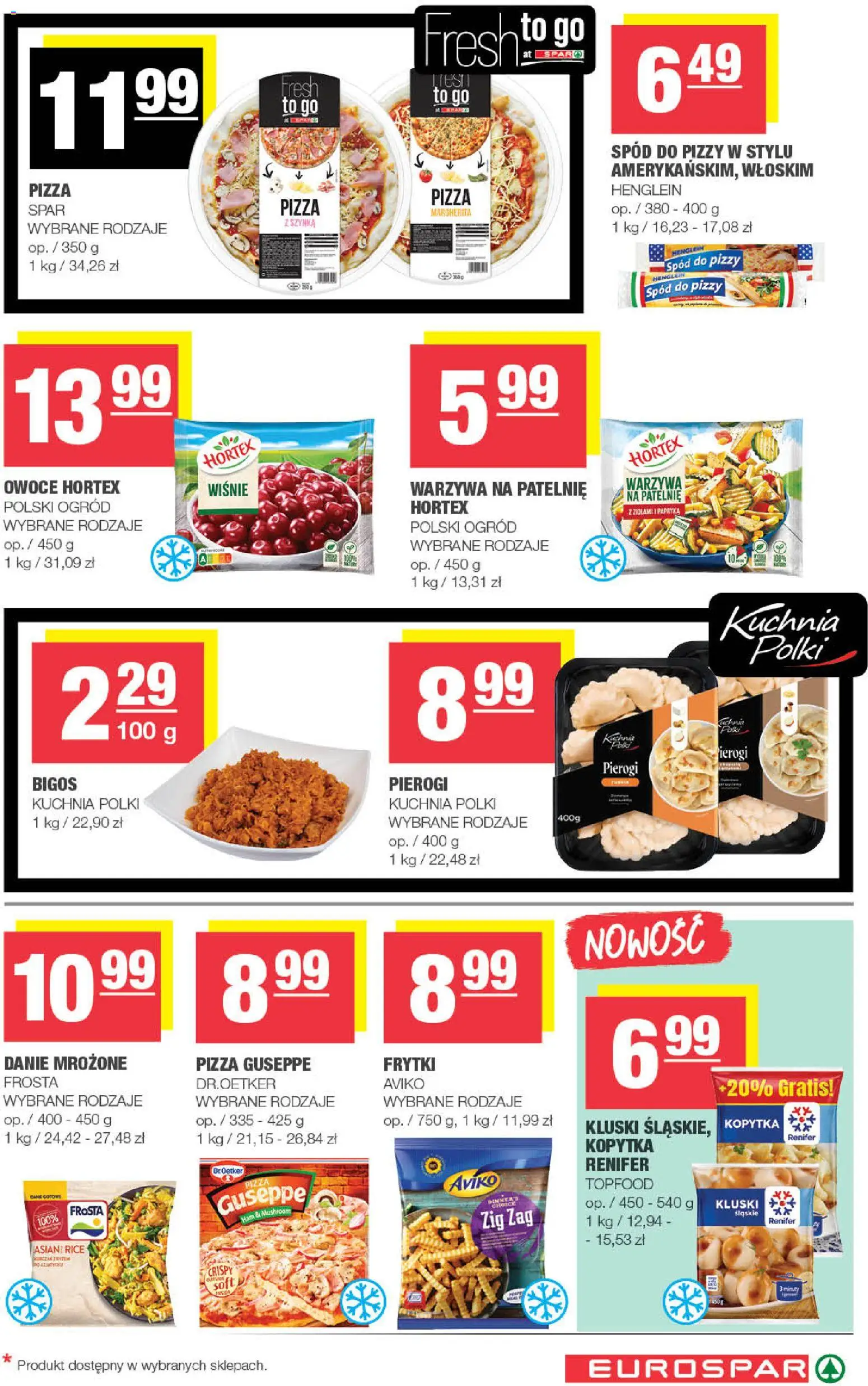 Spar Gazetka - Eurospar od 05.11.2025 | Strona: 9 | Produkty: Warzywa na patelnie, Kopytka, Frytki, Warzywa